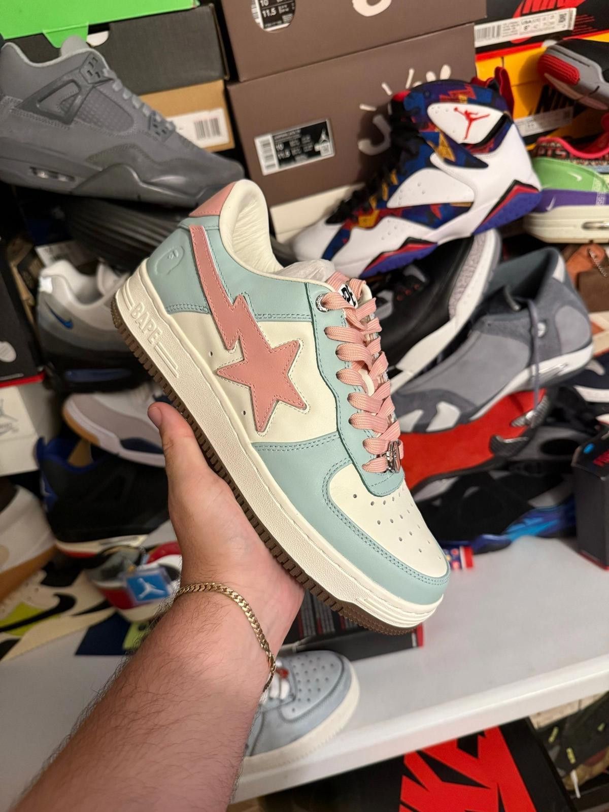 Other Bapesta green pink sz 8/9/12 Size US 8 / EU 41 - 1 Preview