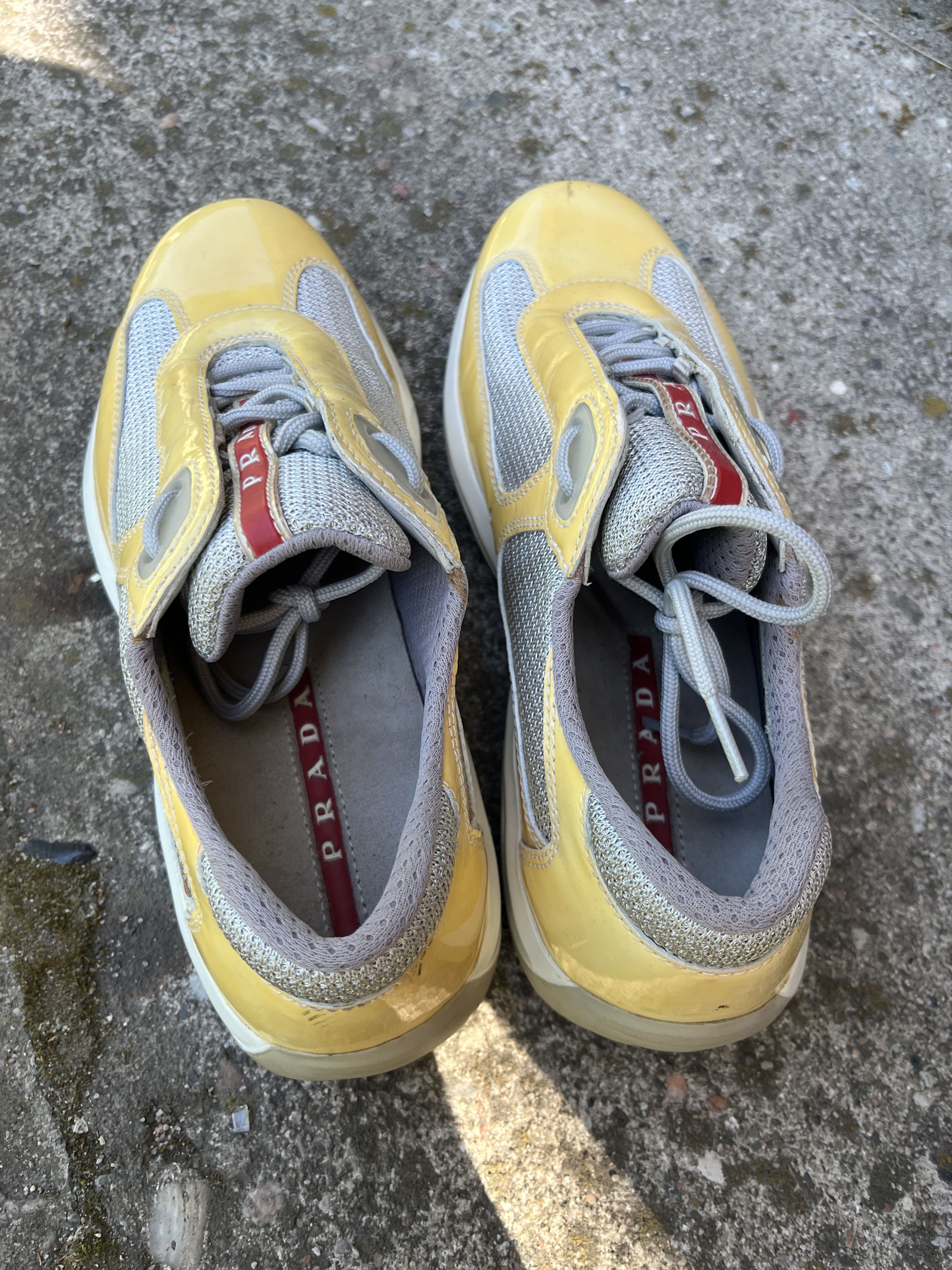 Prada prada americas cup sneakers patent leather yellow rossa 00s Size US 6 / IT 36 - 6 Thumbnail