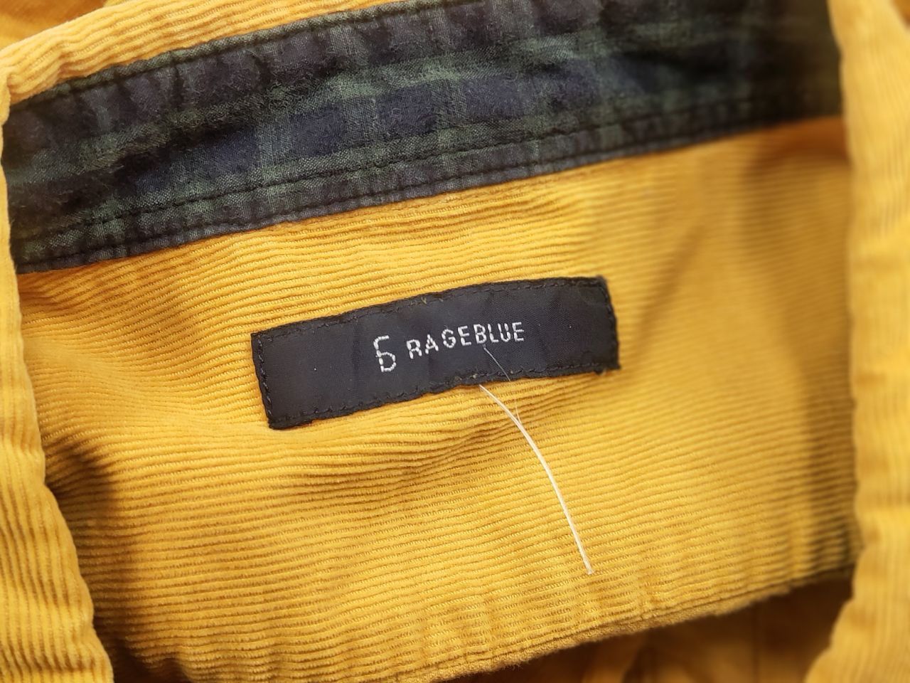 RAGEBLUE Vintage Rageblue Japan Design Corduroy Yellow Button Shirt Size US L / EU 52-54 / 3 - 11 Thumbnail