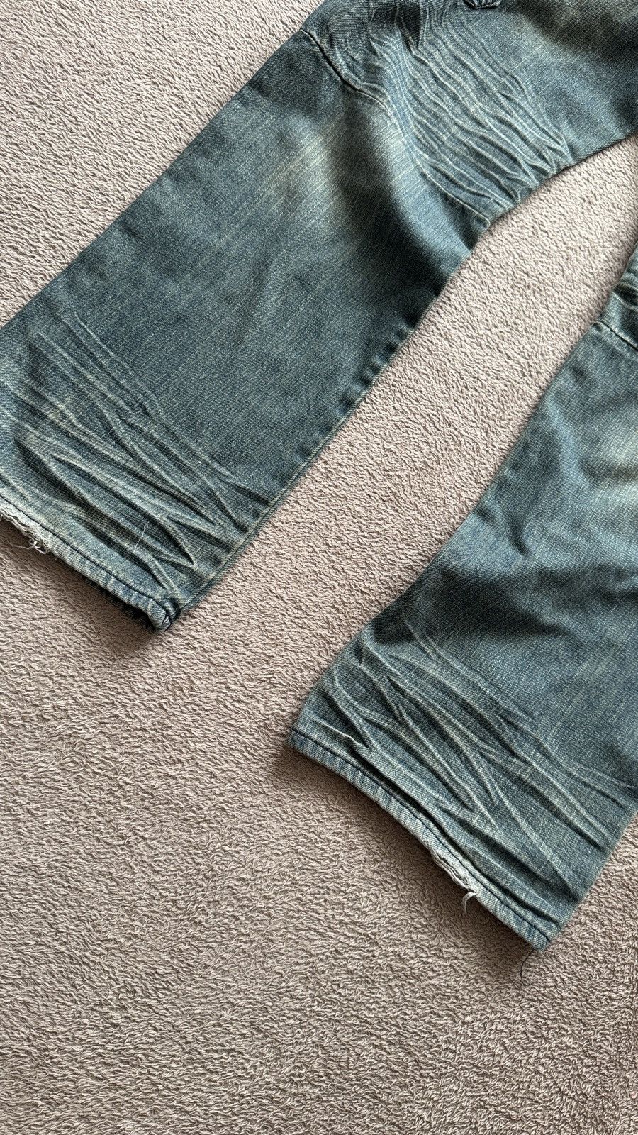 Japanese Brand Mudwash Distressed Straight Cargo Jeans LGB Ifsixwasnine Size US 38 / EU 54 - 7 Thumbnail