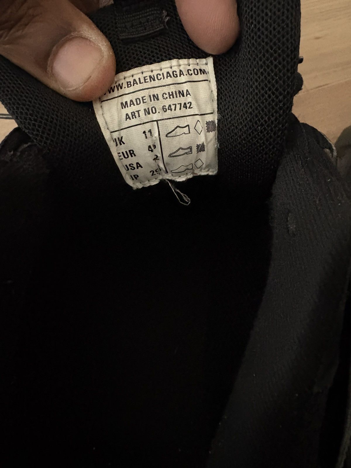Balenciaga Balenciaga Track All Black Size US 12 / EU 45 - 9 Thumbnail