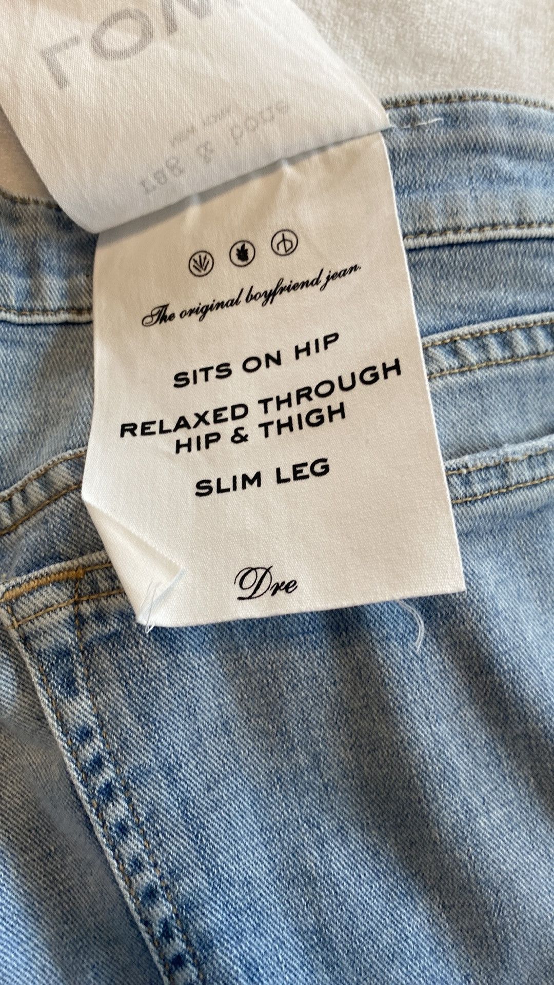 Rag & Bone Rag & Bone Dre Low-rise Slim Boyfriend Jeans, Size 30, NWT Size 30" / US 8 / IT 44 - 4 Thumbnail