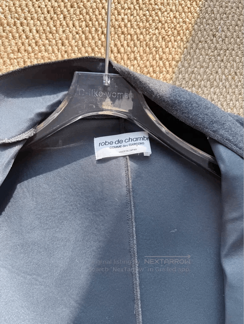 Comme des Garcons Comme Des Garcons Dark gray wool stand collar coat Size S / US 4 / IT 40 - 4 Thumbnail