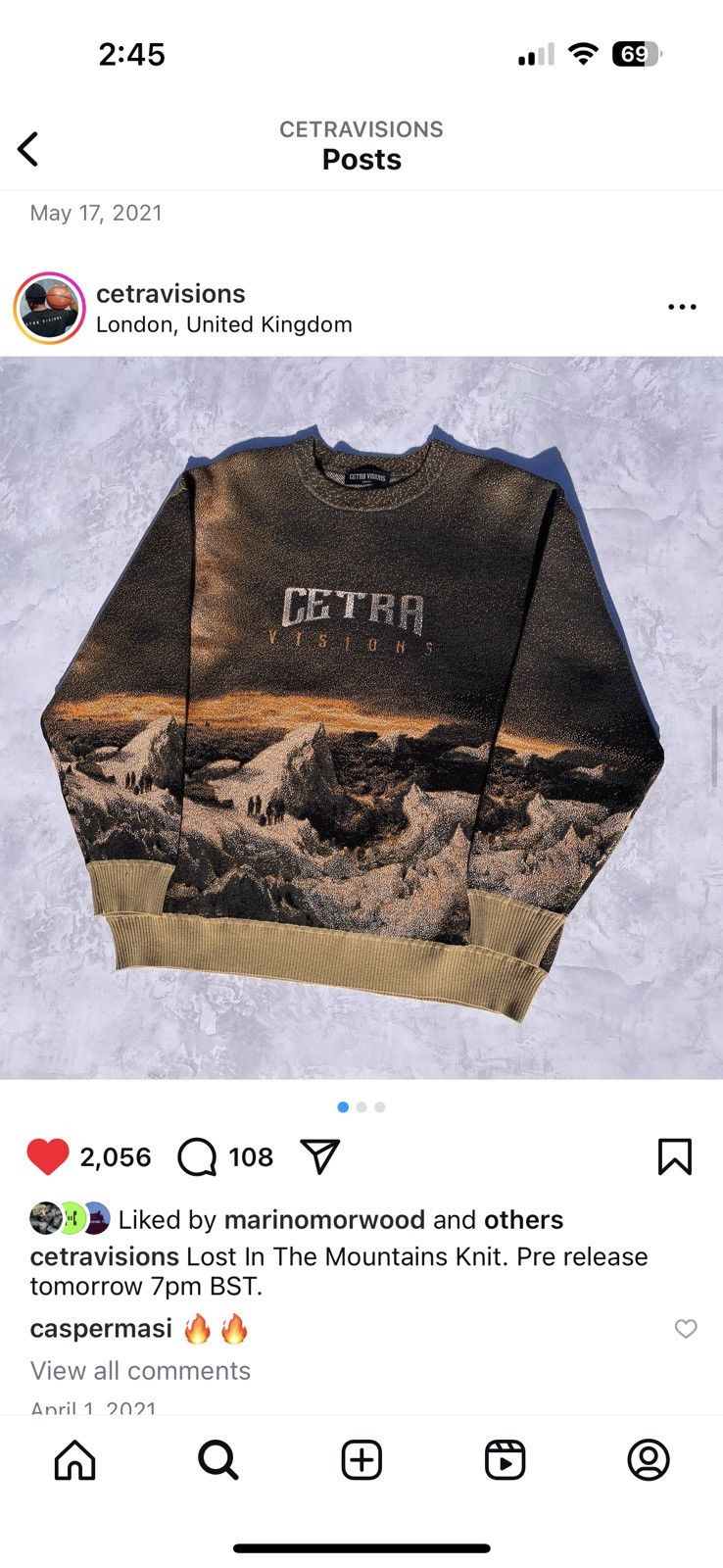 Marino Morwood Cetra Visions by MarinoMorwood Lost in the Mountains sweater Size US M / EU 48-50 / 2 - 1 Thumbnail
