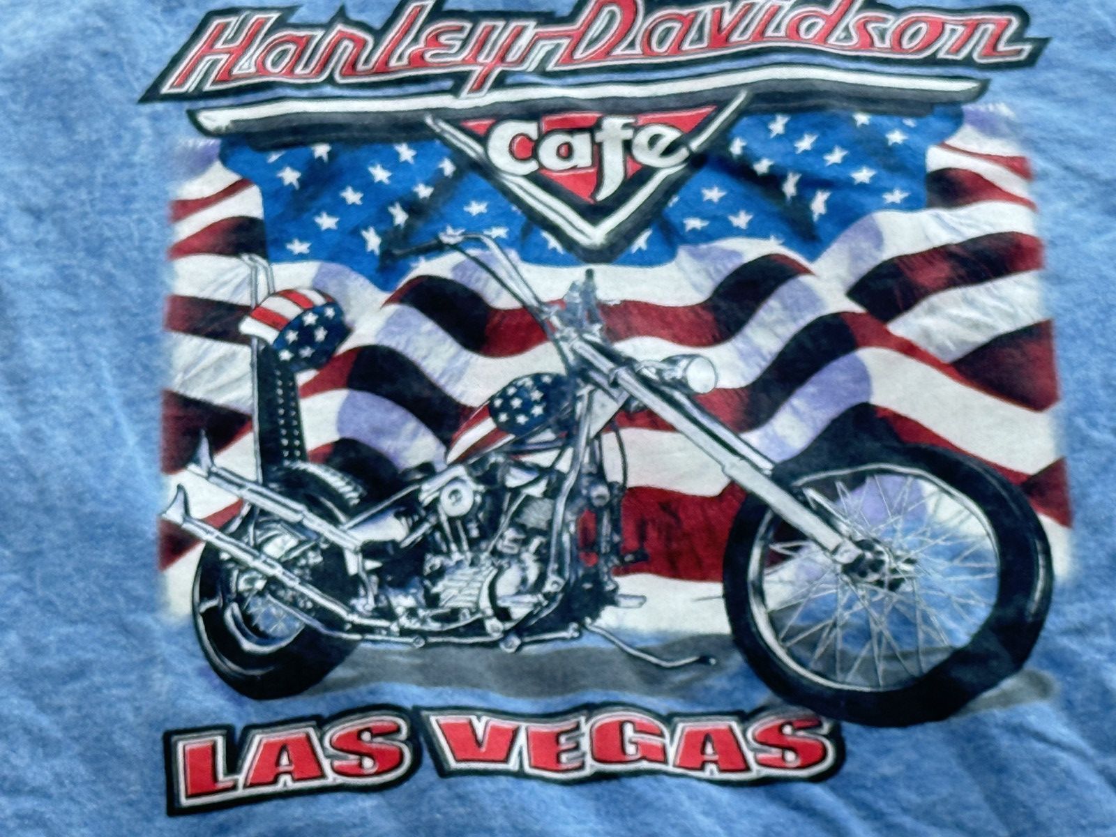 Harley Davidson STONE WASH VINTAGE 90s HARLEY DAVIDSON CAFE T SHIRT Size US XL / EU 56 / 4 - 3 Thumbnail