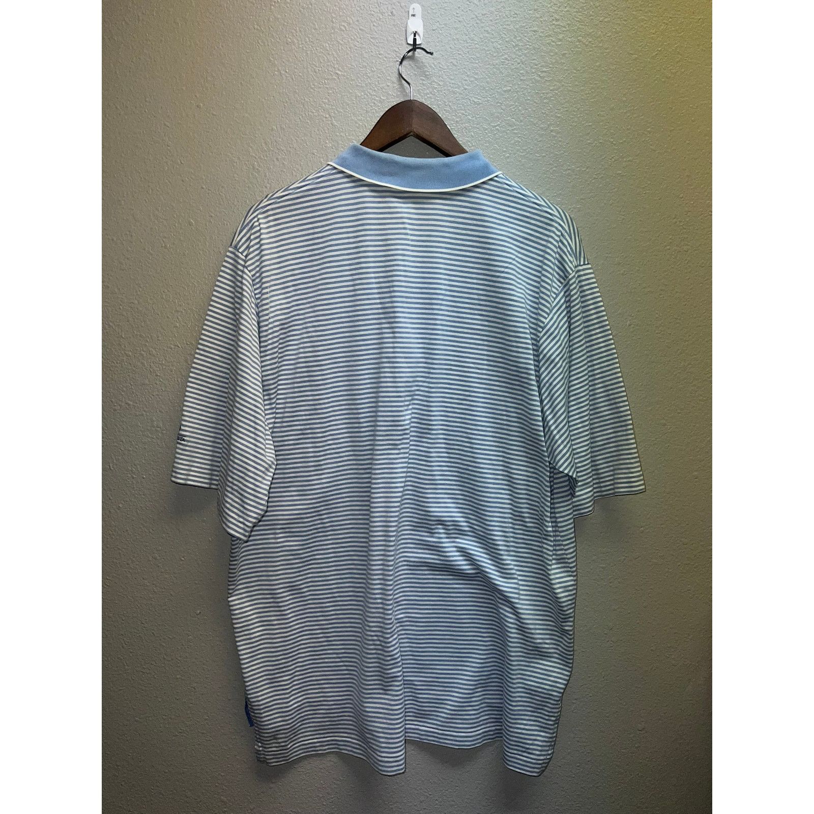 Polo Ralph Lauren Polo Golf Ralph Lauren Blue Polo Shirt White Striped VTG XL Size US XL / EU 56 / 4 - 6 Thumbnail
