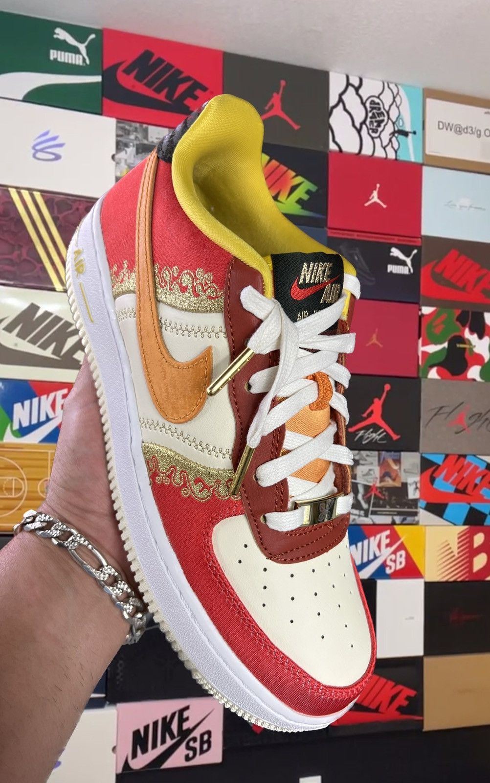 image of Nike Air Force 1 Low Little Accra Shoes in White, Men's (Size 7)