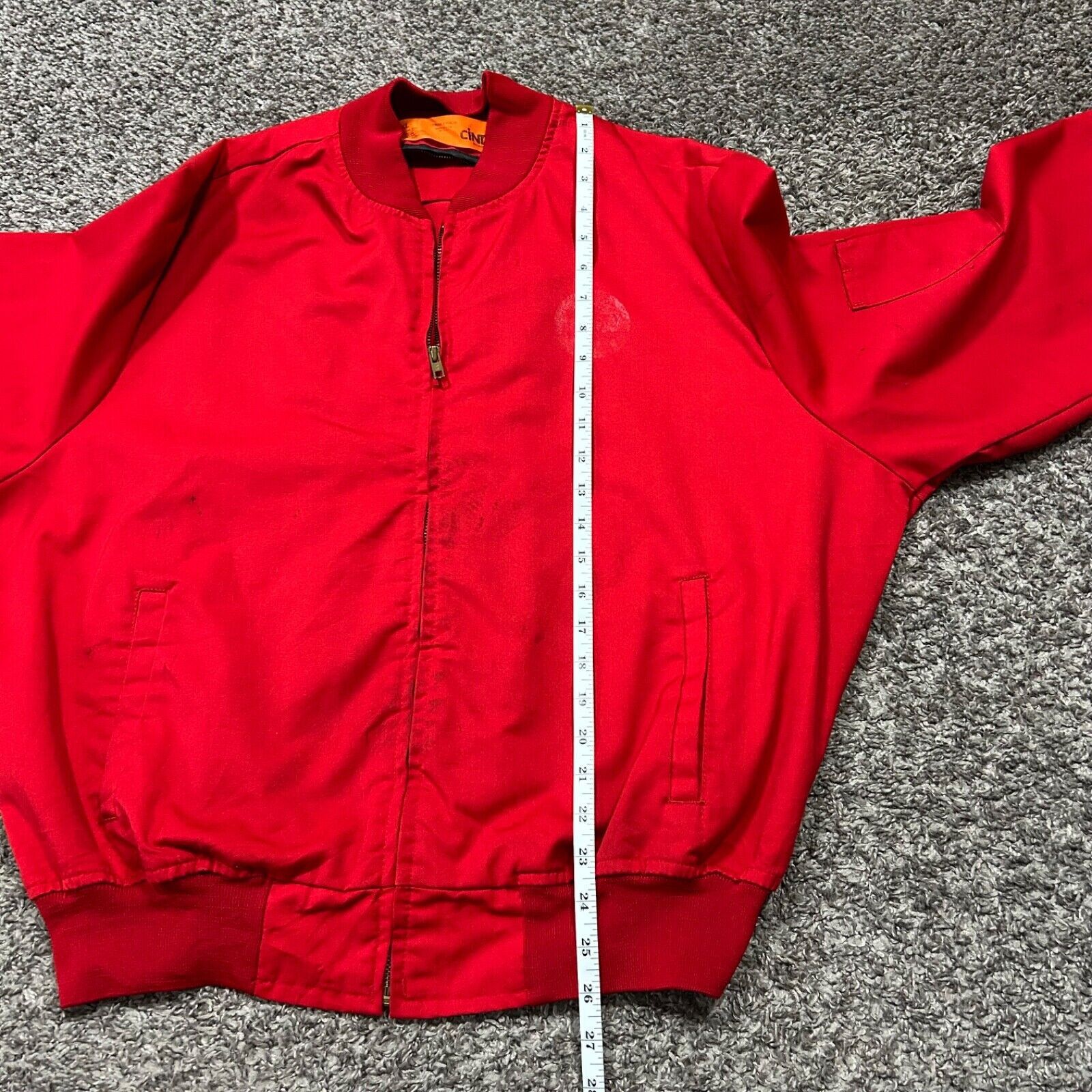 Cintas × Vintage Vintage Thrashed Work Jacket Full Zip Bomber 80s Boxy Fit Size US S / EU 44-46 / 1 - 6 Thumbnail