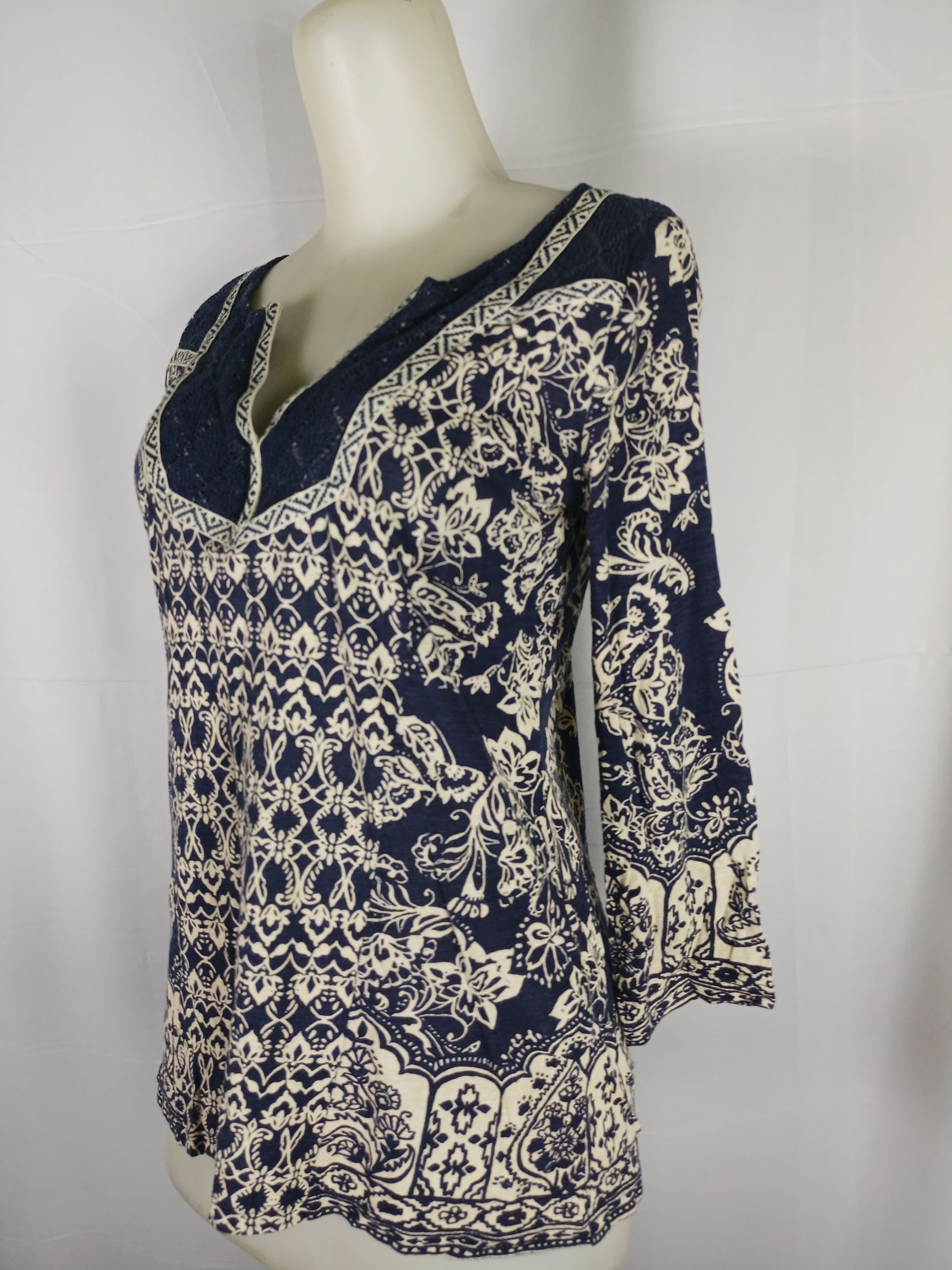 Japanese Brand × Lucky Brand LUCKY BRAND LIVE IN LOVE Women's Blouse Shirt Top Bohemian Size S / US 4 / IT 40 - 2 Thumbnail