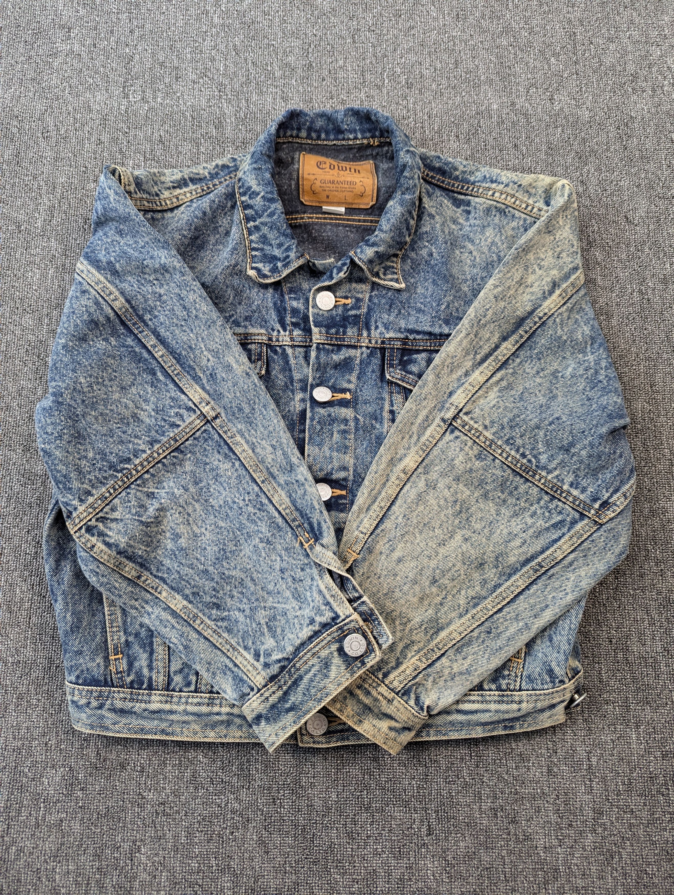 Edwin Vintage Edwin Acid Wash Denim Jacket Size US S / EU 44-46 / 1 - 9 Thumbnail