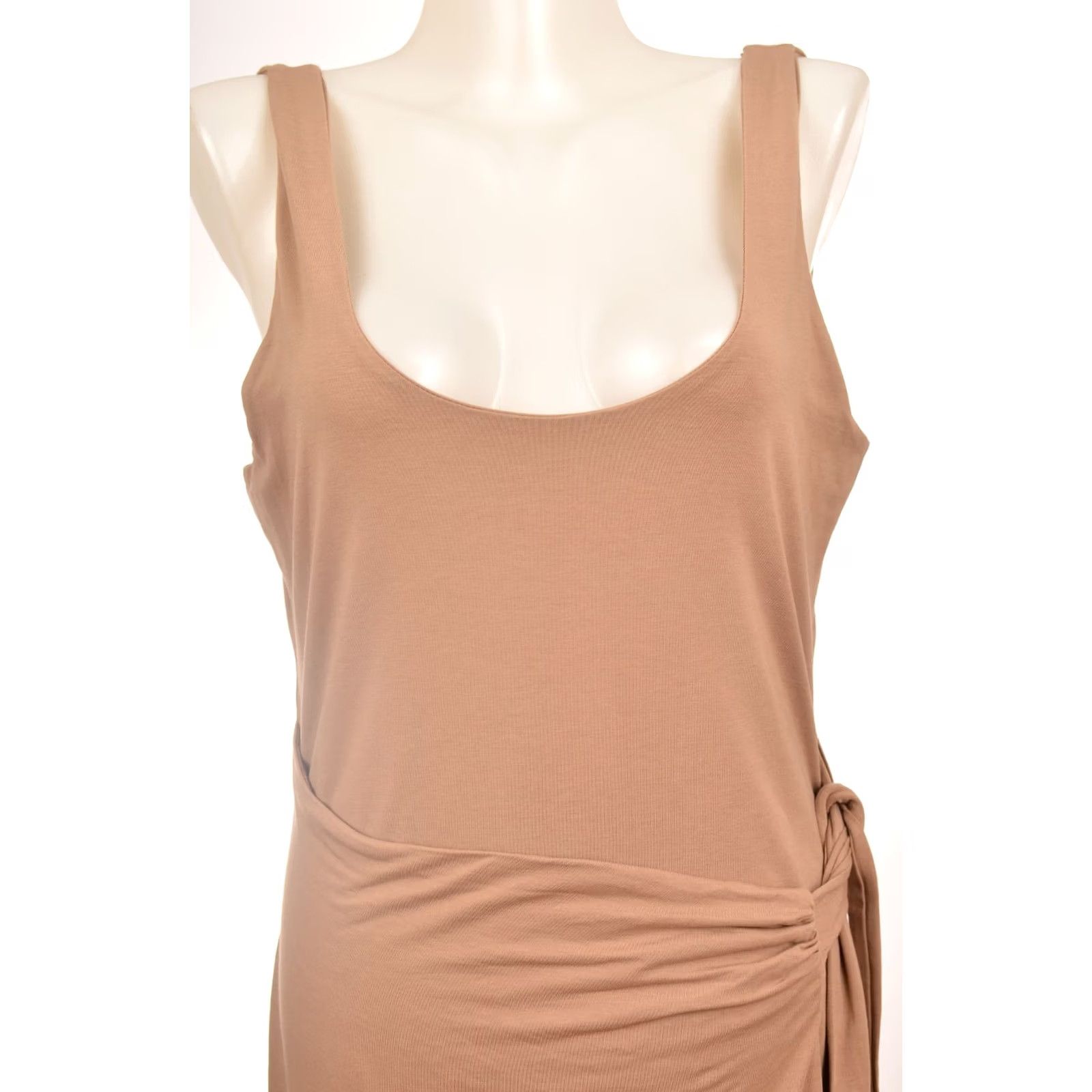 Vintage Lovers + Friends Kahlo Midi Sleeveless Dress Tan M Women Solid Sleeveless Midi Dress Brown Size M Womens Size M / US 6-8 / IT 42-44 - 2 Thumbnail