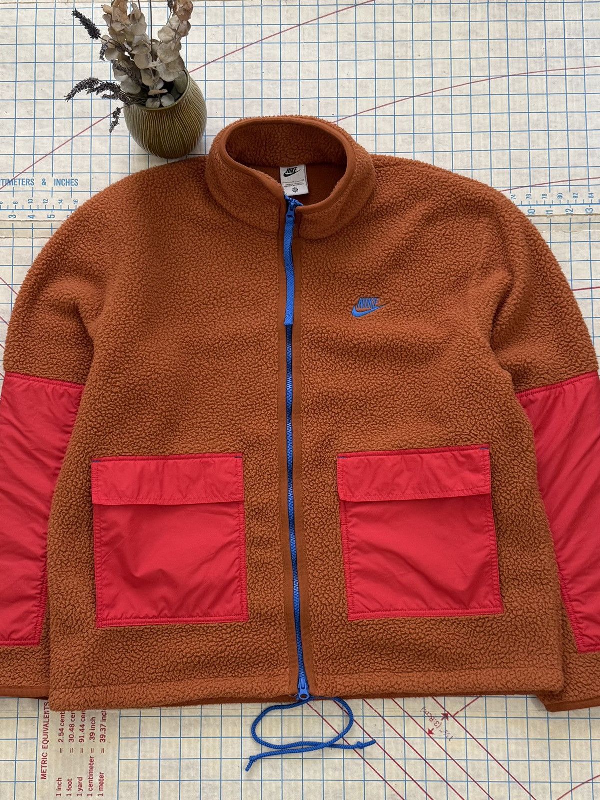 Nike Nike Deep Pile Full Zip Fleece Mens Size Large Orange Size US L / EU 52-54 / 3 - 2 Thumbnail