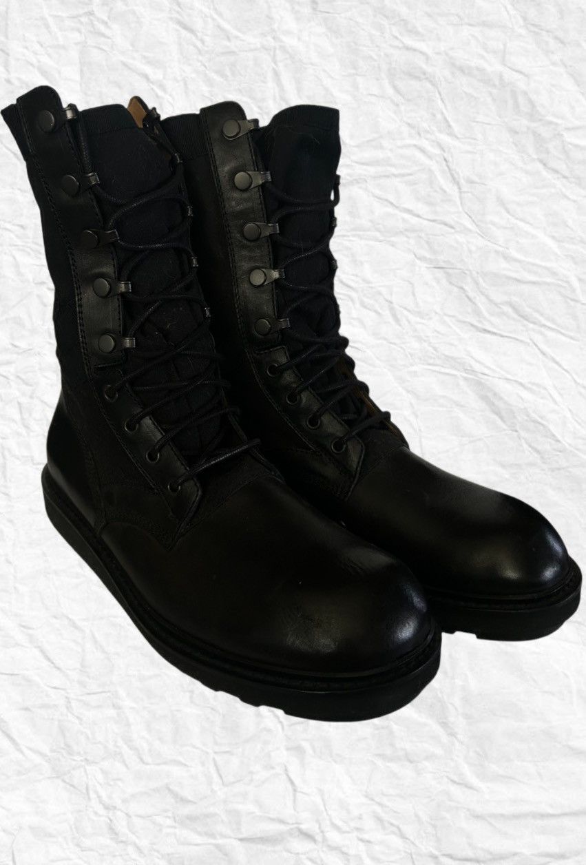 Isabel Benenato Isabel Benenato Black Leather Combat Boots Size US 10 / EU 43 - 1 Thumbnail