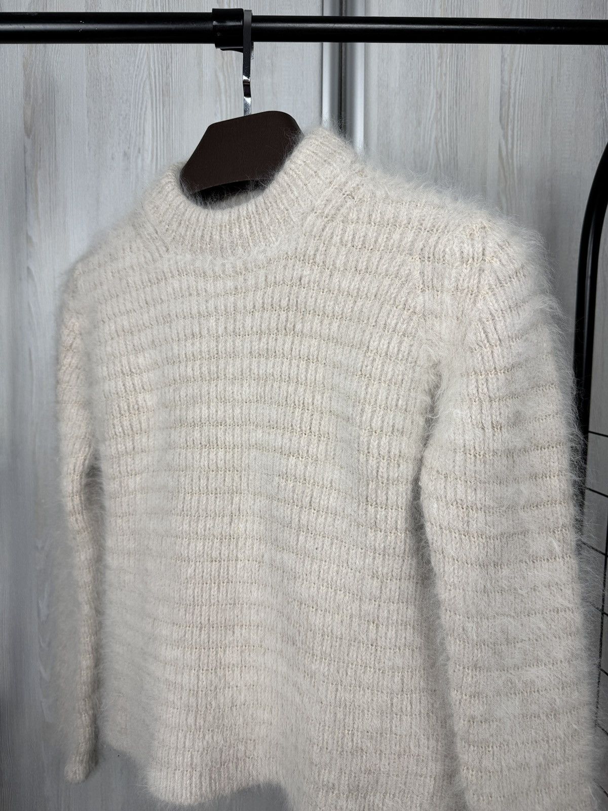 Roberto Collina Roberto Collina beige angora wool made in Italy sweater S Size S / US 4 / IT 40 - 4 Thumbnail