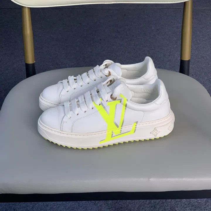 Louis Vuitton Louis Vuitton Time Out White Yellow Sneakers 0079 Size US 6 / IT 36 - 1 Thumbnail
