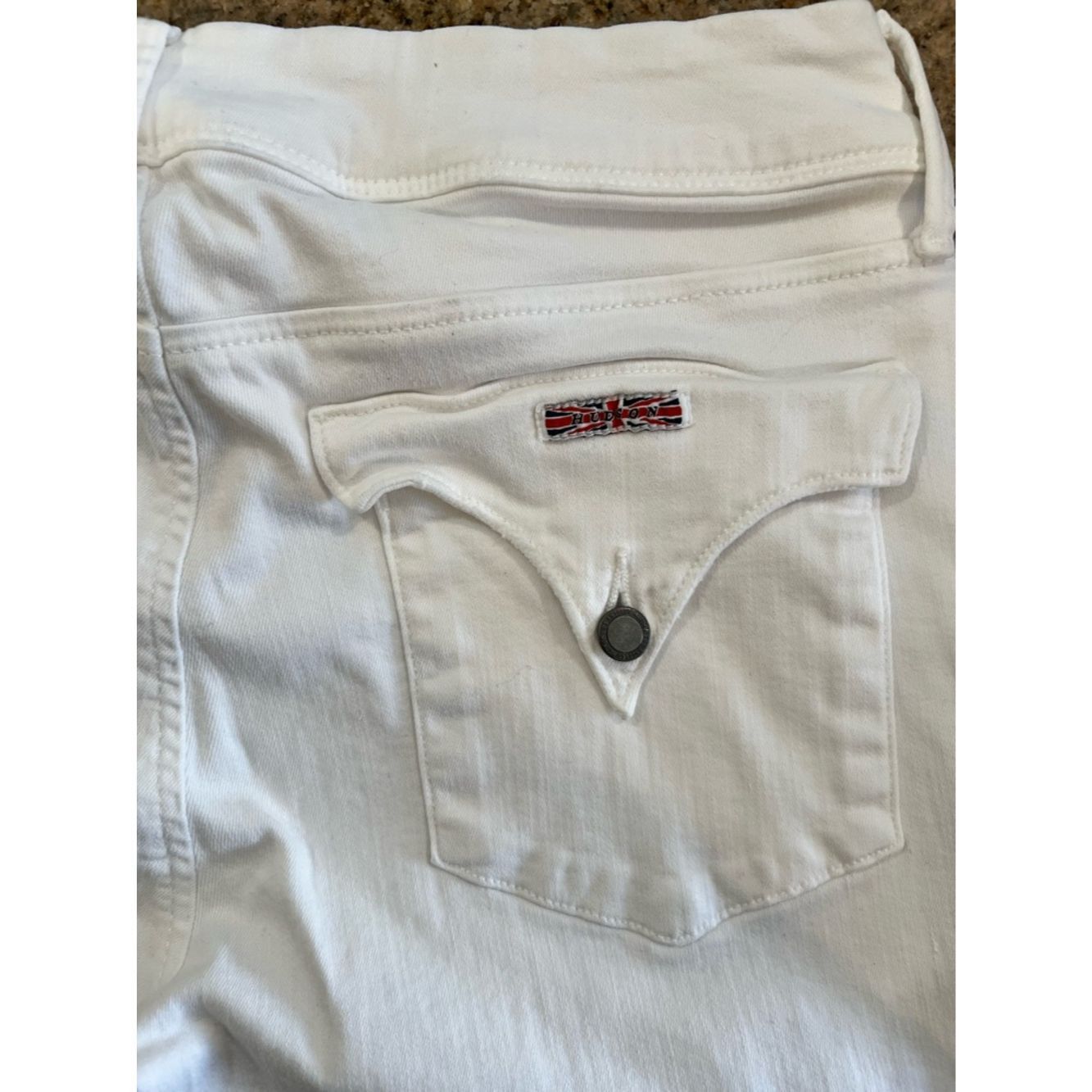 Hudson Hudson White Distressed Skinny Jeans Size 30 Mid Rise Stret Size 30" / US 8 / IT 44 - 5 Thumbnail