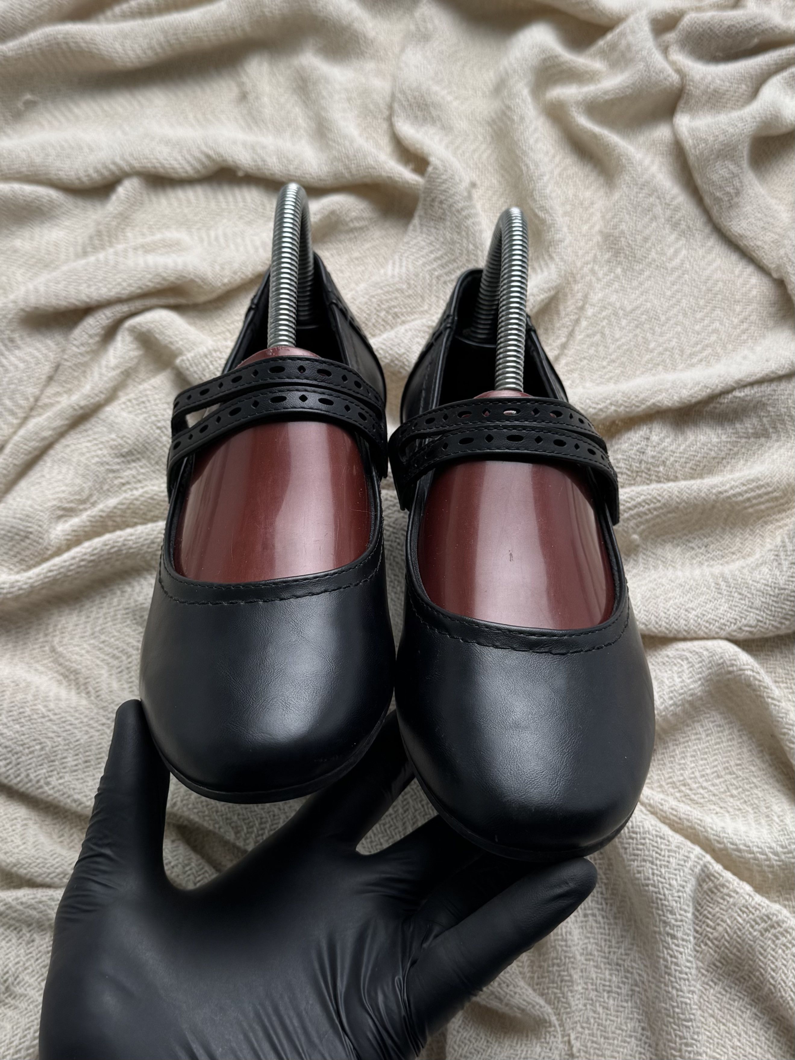 Vintage Vintage Leather Mary Jane Heels Block Heel Classic Shoes Size US 7.5 / IT 37.5 - 5 Thumbnail