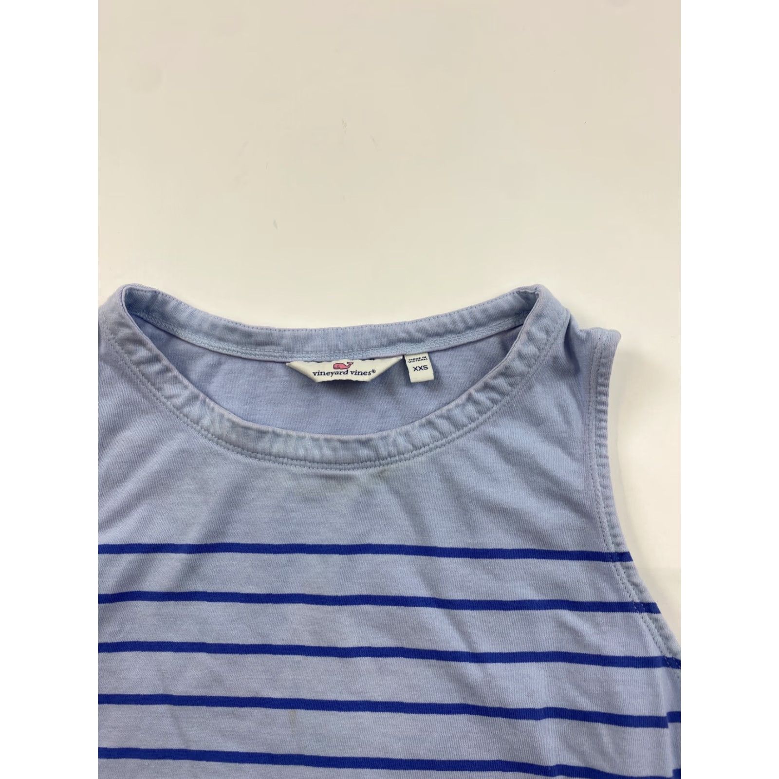 Vineyard Vines Vineyard Vines Dress Womens 2XS XXS Blue Striped Casual A-Line Shirt Dress Size XXS / US 00 / IT 34 - 2 Thumbnail