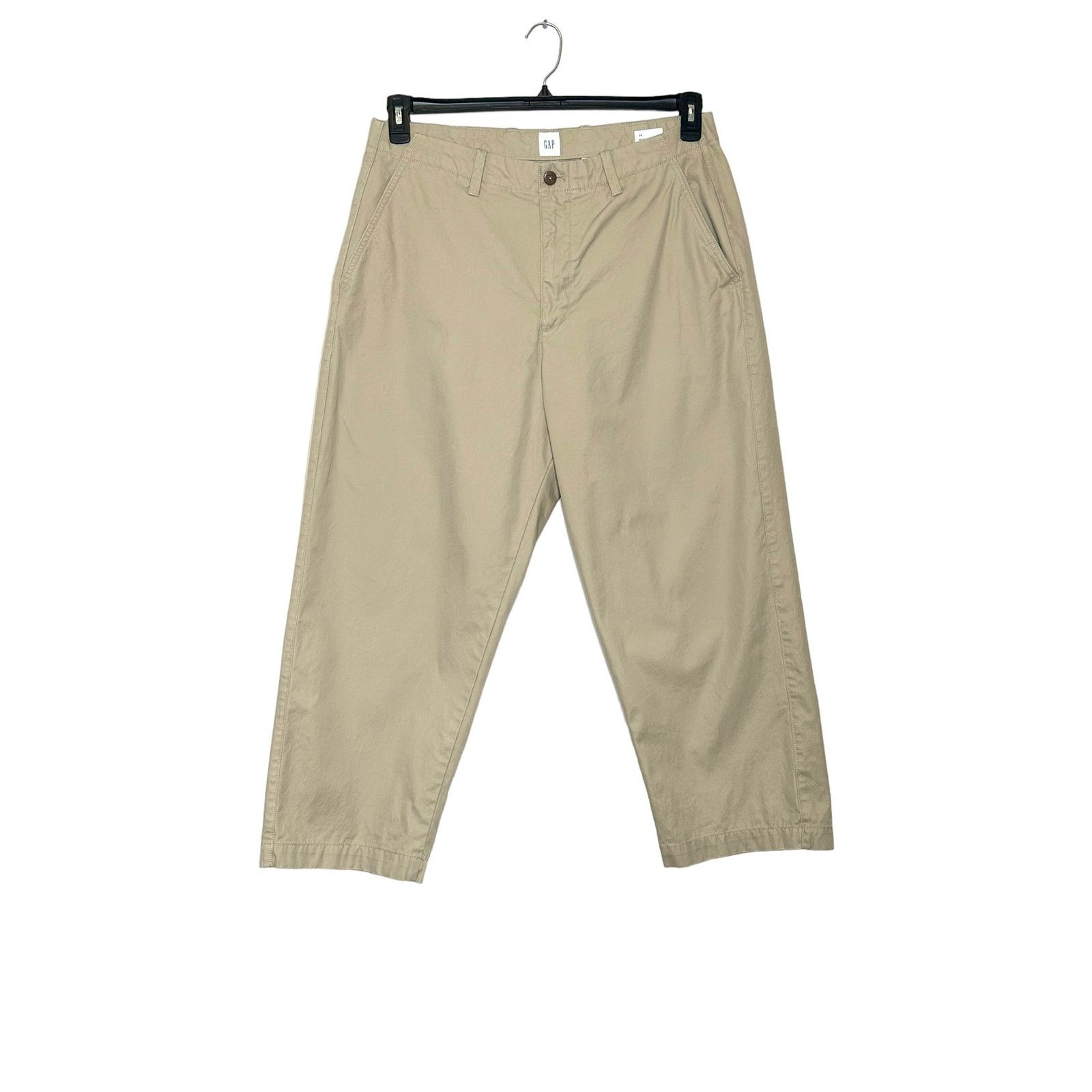 Gap Gap vintage style beige wide leg casual capri pants size 34 Size 35" - 6 Thumbnail