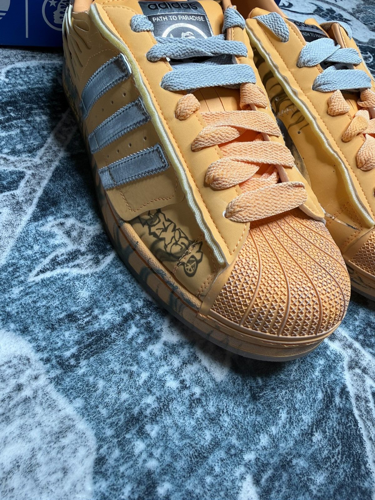 Adidas × HELLSTAR Hellstar x Adidas Superstar “Hazy Orange” Size US 12 / EU 45 - 8 Thumbnail