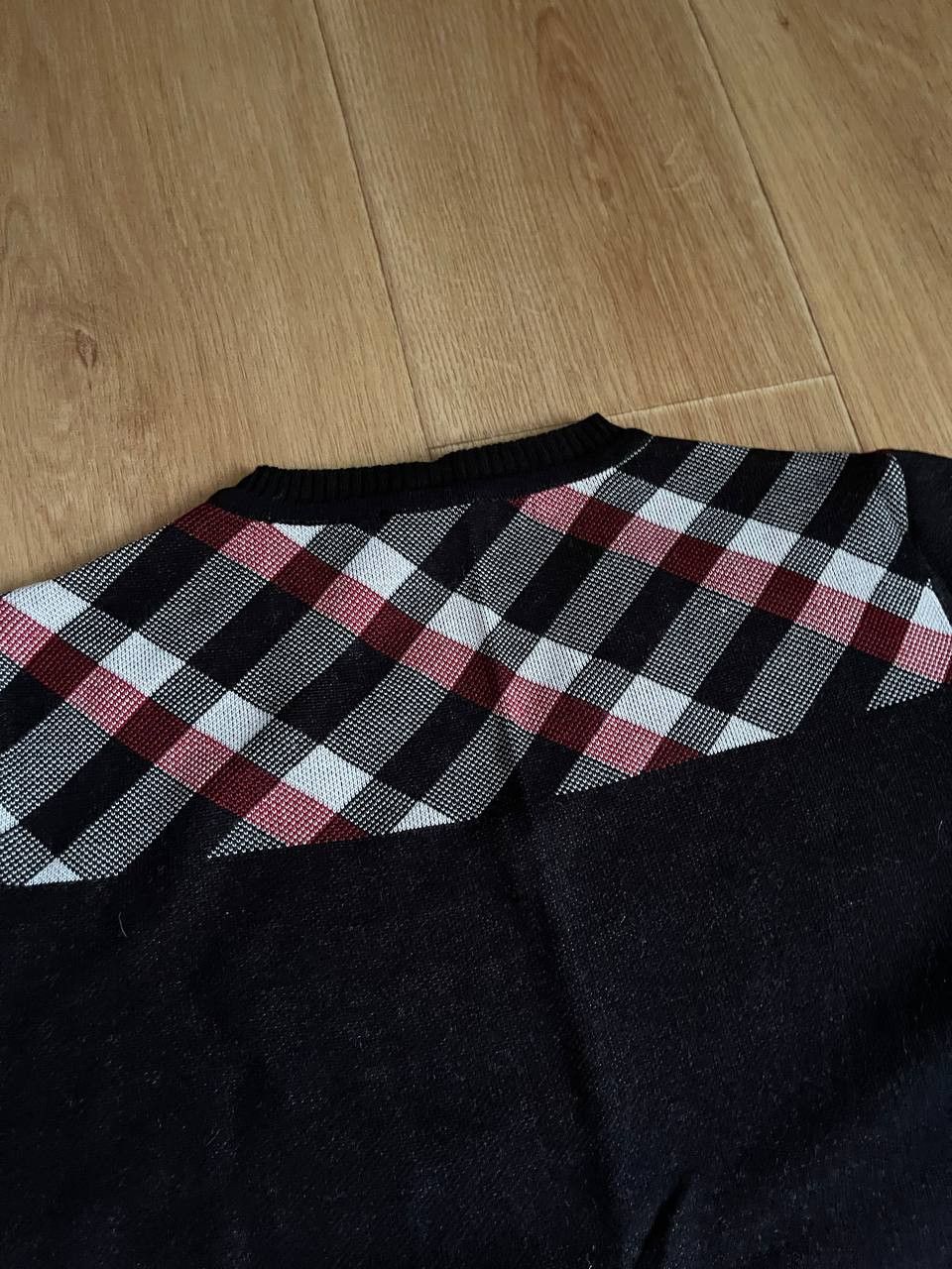 Burberry × Vintage Vintage Burberry Brit Cotton Nova Check Sweater Sz L Size L / US 10 / IT 46 - 15 Thumbnail