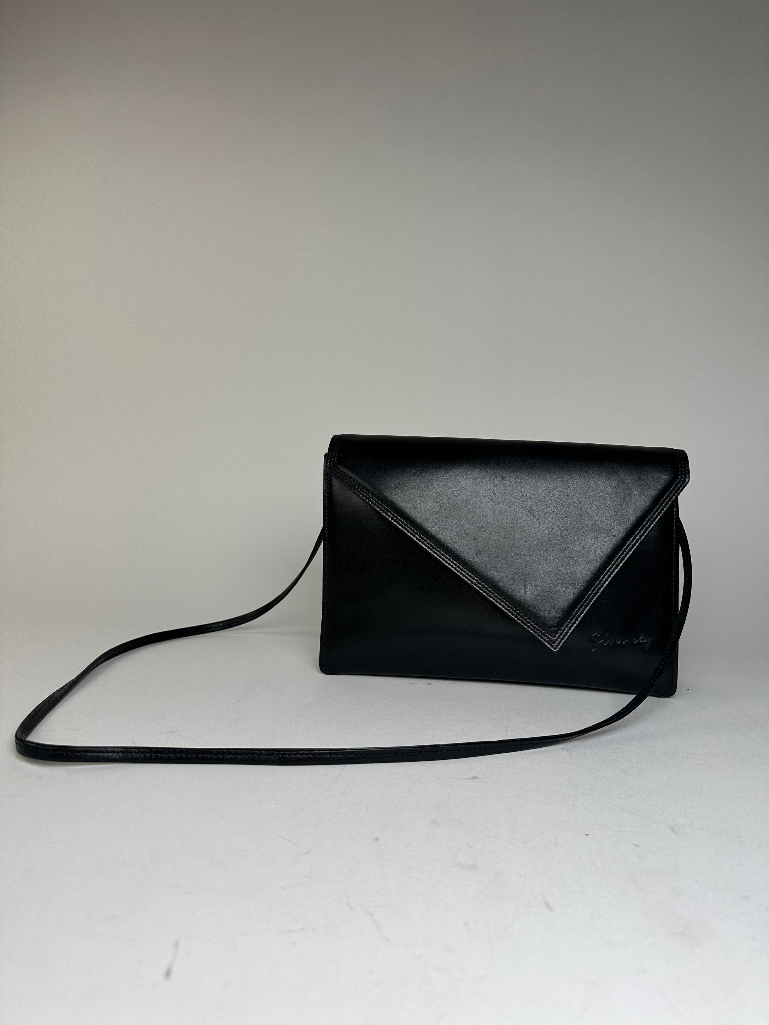 Givenchy Vintage Asymetric Leather Shoulder Bag Black Size ONE SIZE - 1 Thumbnail