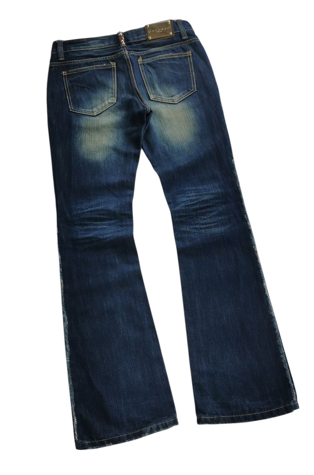 Japanese Brand Gennaro Italia Distressed Flare Denim, Kapital Inspired Size US 31 - 10 Thumbnail