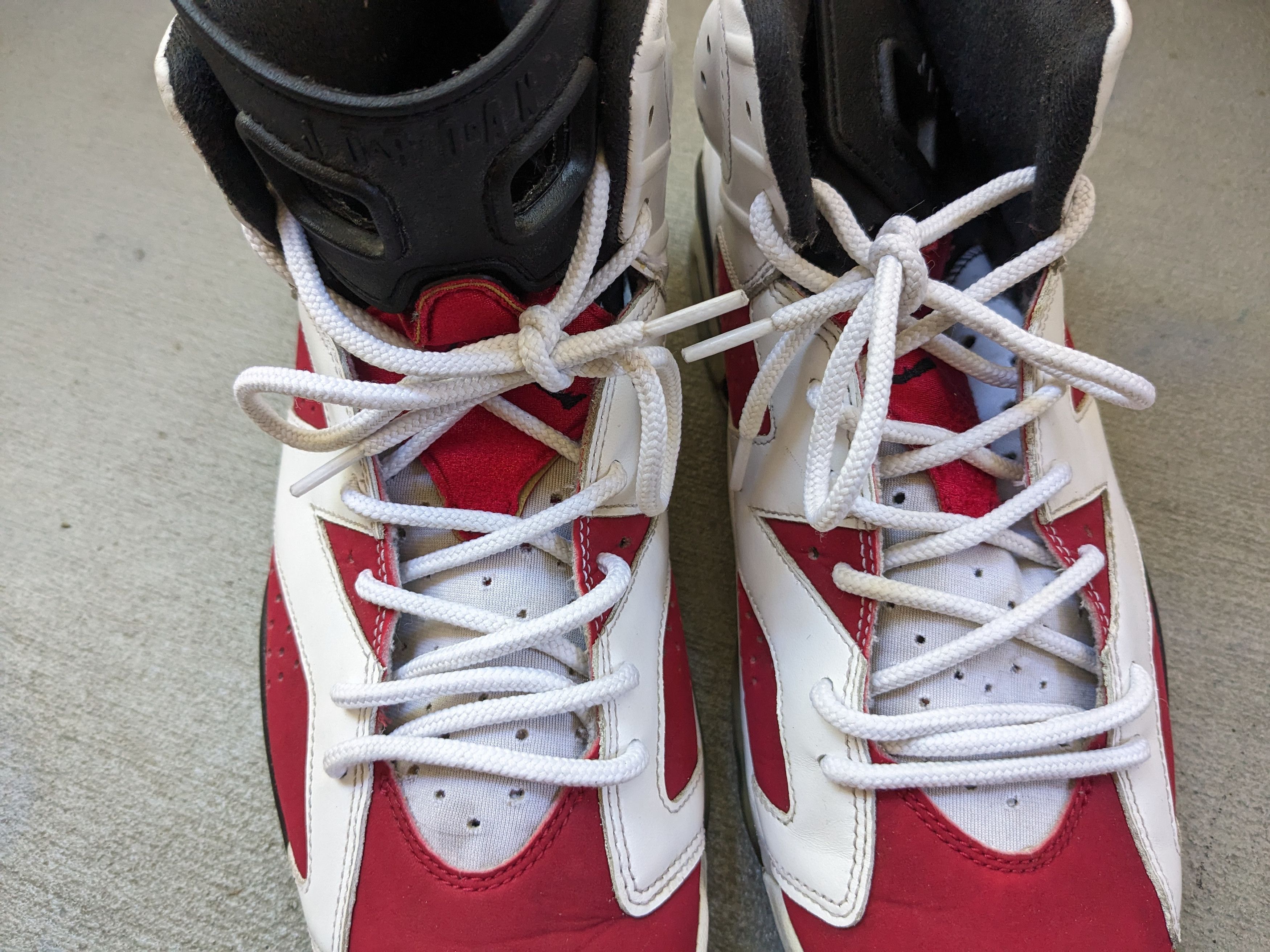 Nike Air Jordan 6 Retro Carmine 10.5 Red White 384664-160