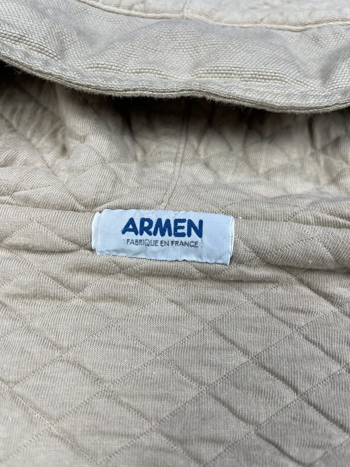 Vintage France Designer ARMEN Diagonal Button Up Quilted Hoodies Size M / US 6-8 / IT 42-44 - 11 Thumbnail