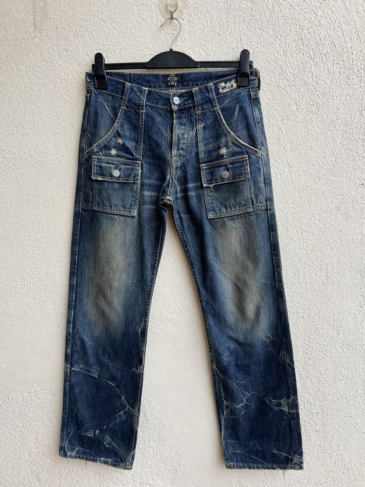 Hysteric Glamour Vintage HG Distress Rips Dirty Mud Denim Bush Jeans Size US 30 / EU 46 - 20 Thumbnail