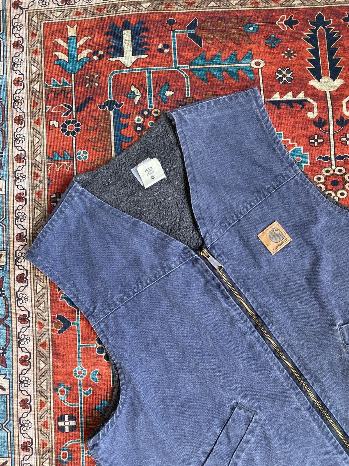 Carhartt Vintage 2001 Carhartt Vest V18 PTL sherpa lined Blue Size US XL / EU 56 / 4 - 3 Thumbnail