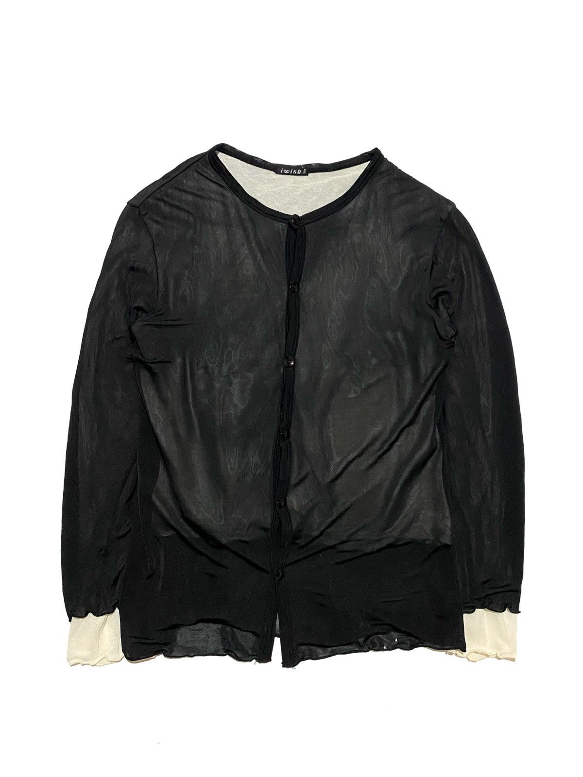 Yohji Yamamoto YOHJI YAMAMOTO I WISH Y’S BIS DOUBLE LAYERED CARDIGAN Size ONE SIZE - 1 Thumbnail