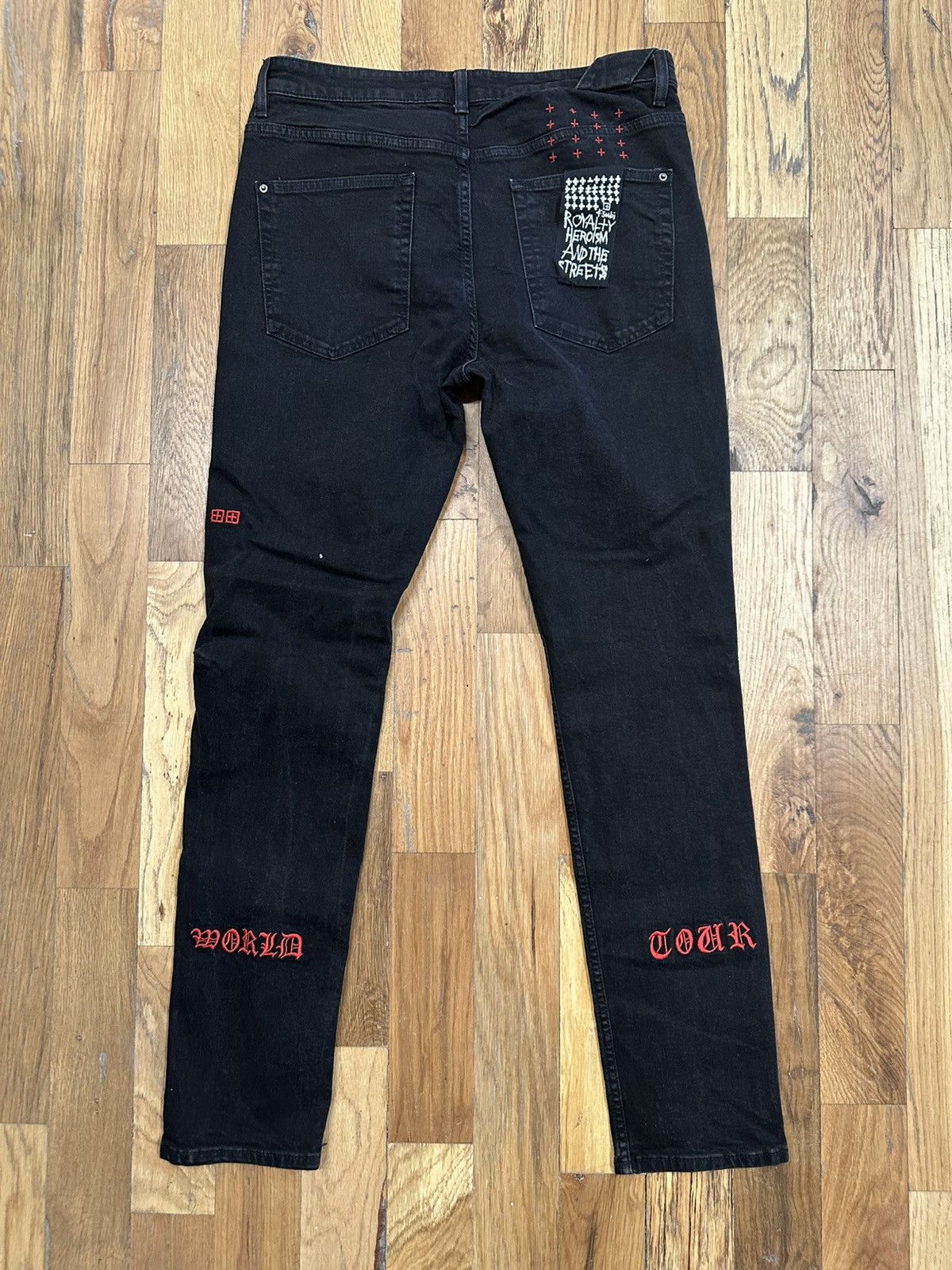 Ksubi Ksubi Red World Tour Spell Black Denim Jeans Size 34 Size US 34 / EU 50 - 2 Thumbnail