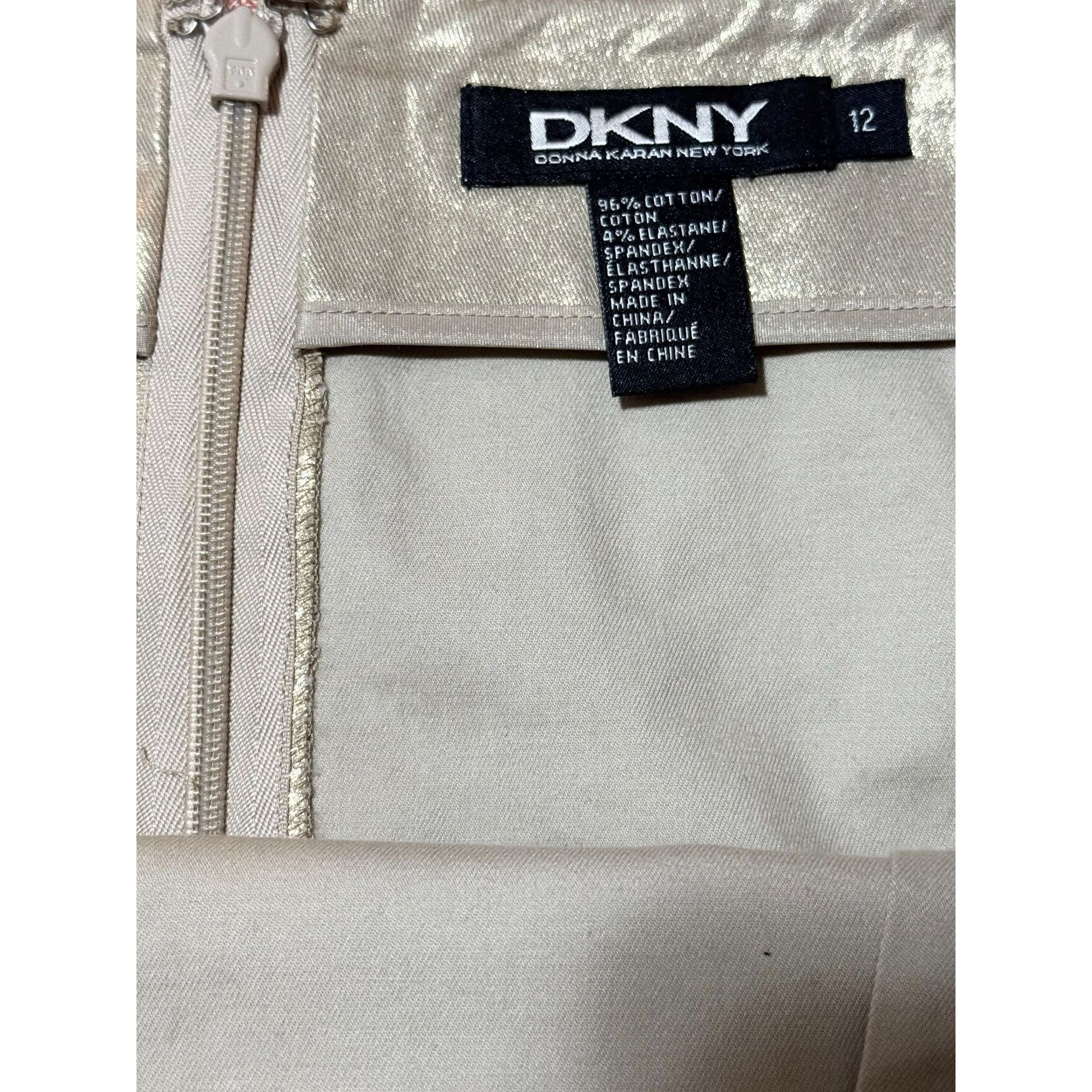 DKNY DKNY Donna Karen New York Metallic Pleated Skirt Size 12 Size 34" / US 12 / IT 48 - 5 Thumbnail