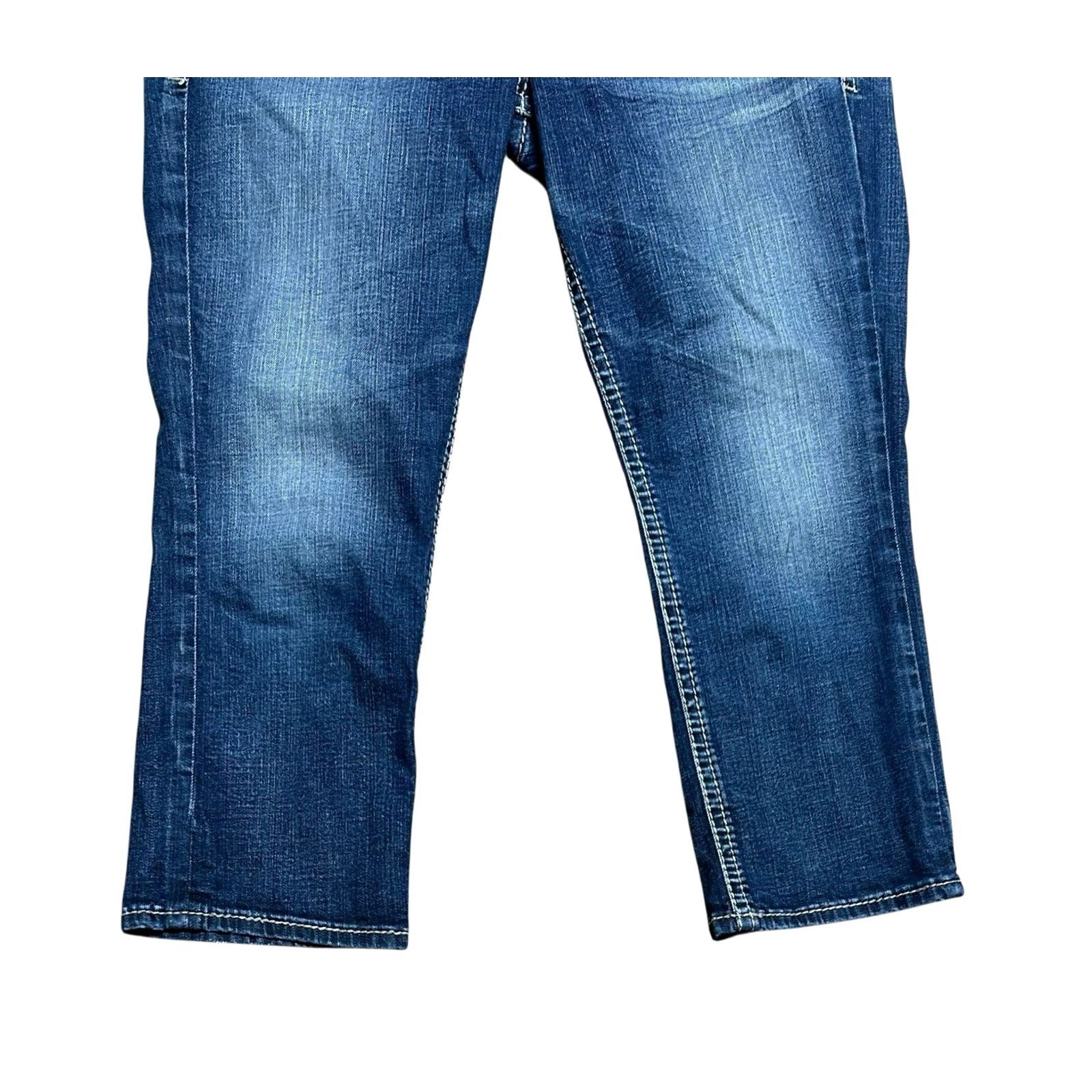 Silver Jeans Co. Silver Jeans Suki Mid Capri Jeans Women 31x22 1/2 Blue Super Stretch Denim 5-Pocket Brand: Silver Jeans Womens Regular Fit Capri Style Size 26" / US 2 / IT 38 - 5 Thumbnail