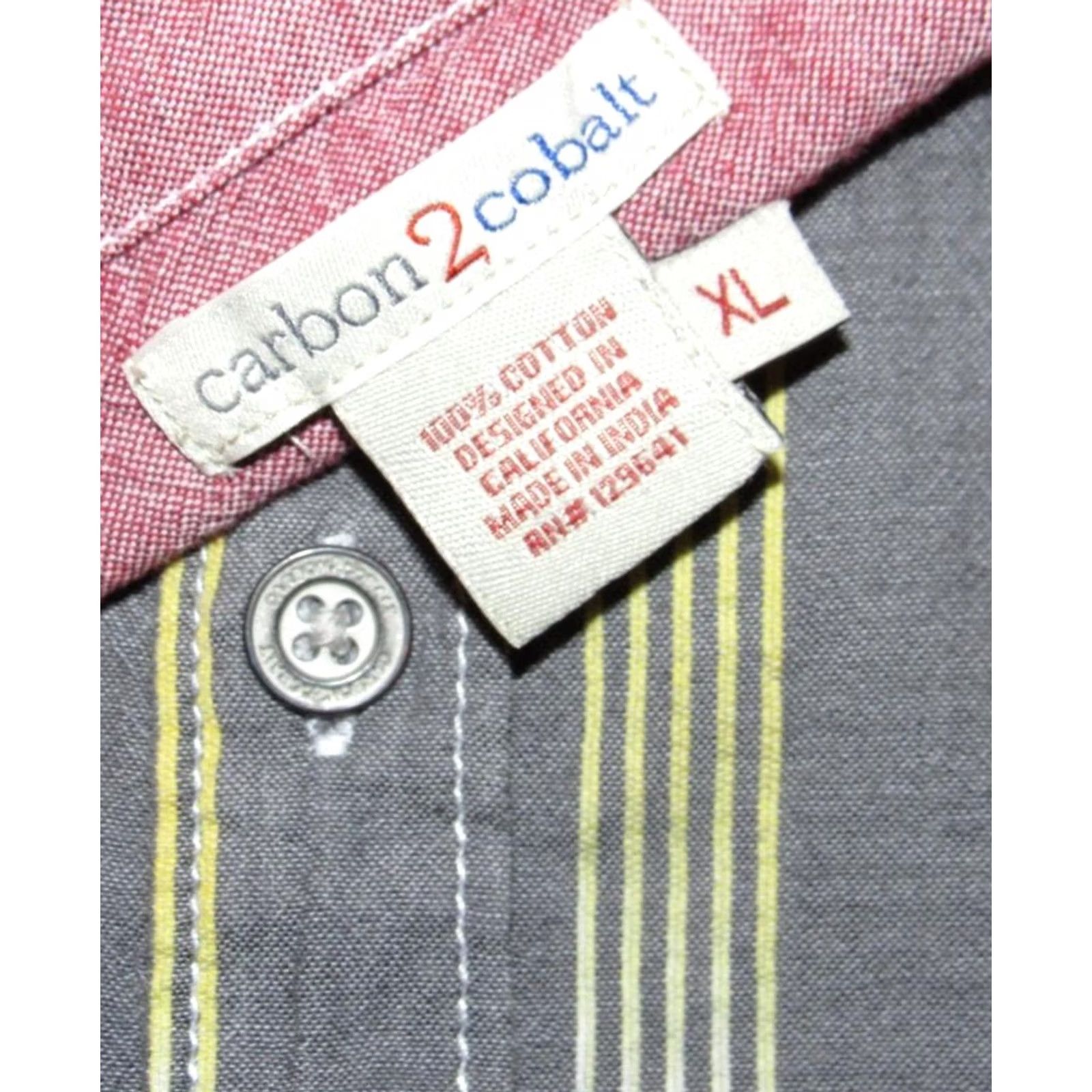 Carbon2Cobalt VINTAGE CARBON2COBALT Grey Cotton Chromatic Short Sleeve Shirt XL Size US XL / EU 56 / 4 - 3 Thumbnail