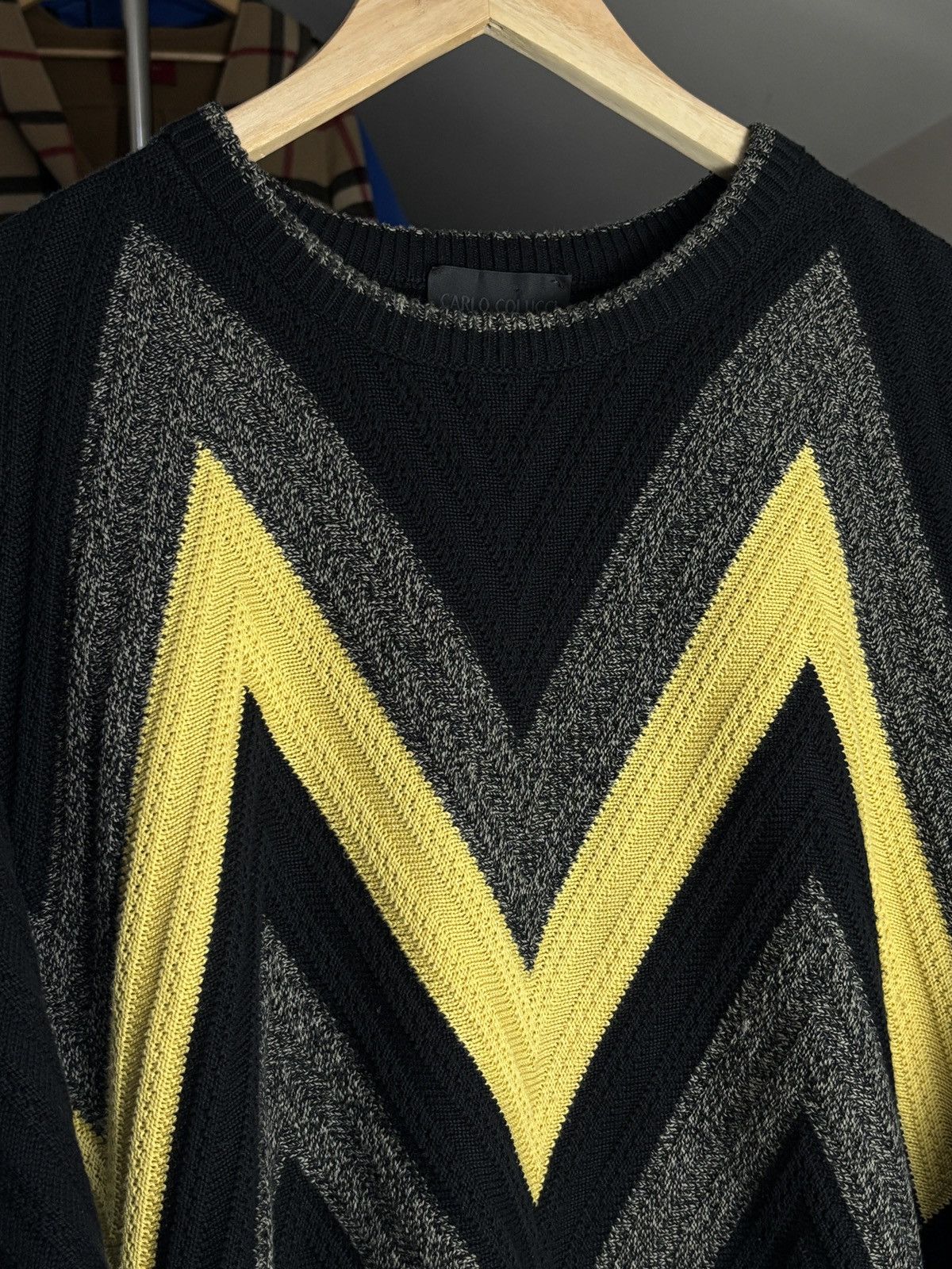 Carlo Colucci Carlo Colucci Vintage Knit Sweater Geometric Pattern Size US XL / EU 56 / 4 - 3 Thumbnail