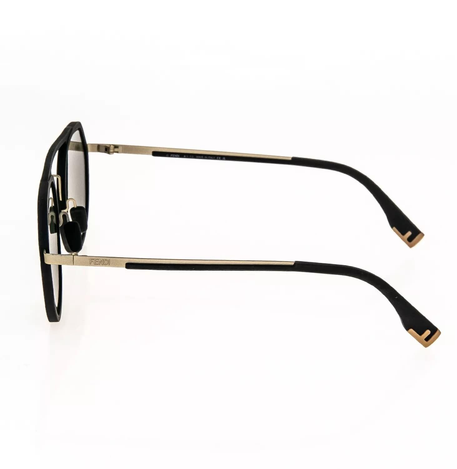 Fendi FENDI LIGHT 40040 Black FF Mirror Round Sunglasses FE40040U Size ONE SIZE - 4 Thumbnail