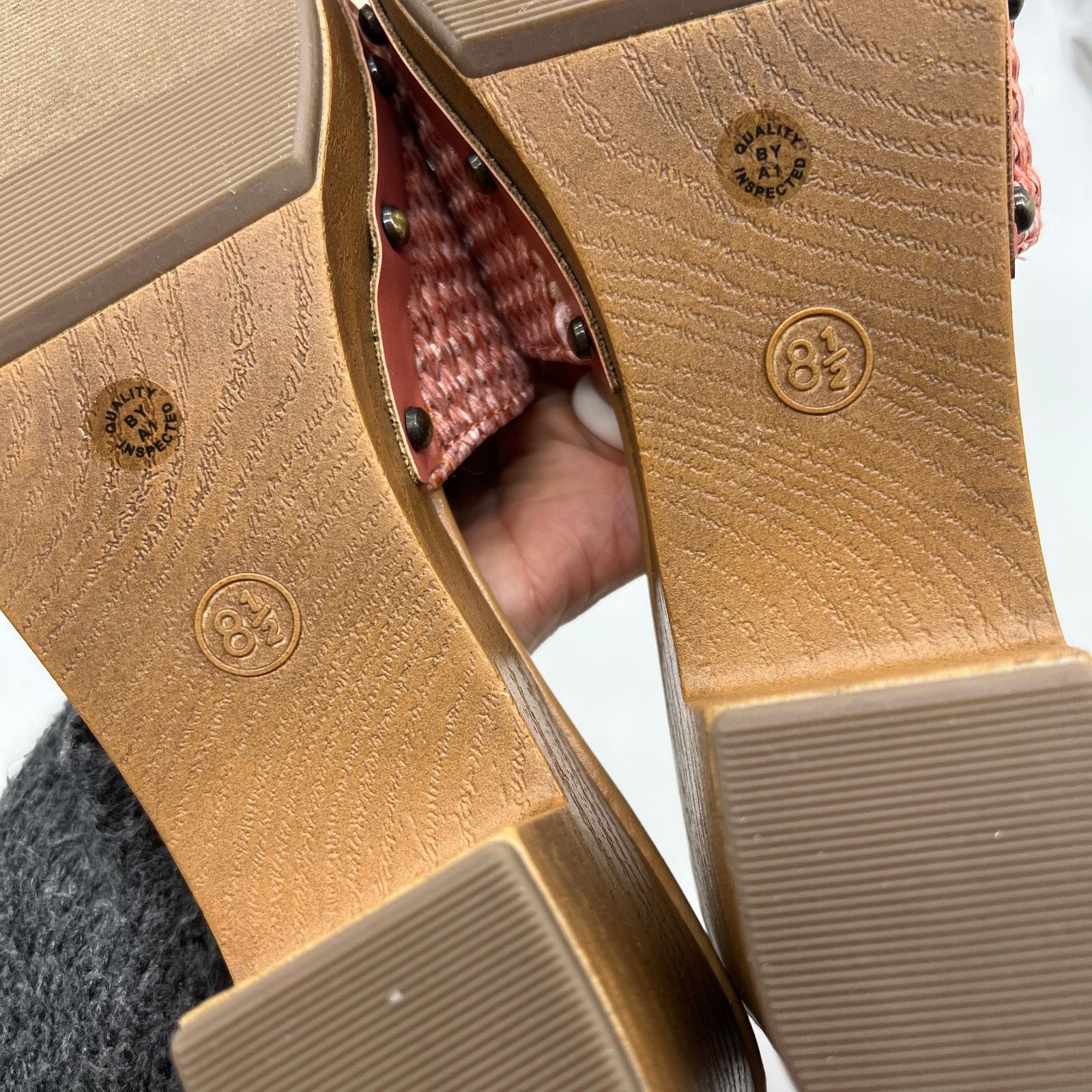 Other a.n.a Womens Robinson Heeled Sandals Terracotta Size US 8.5 / IT 38.5 - 4 Thumbnail