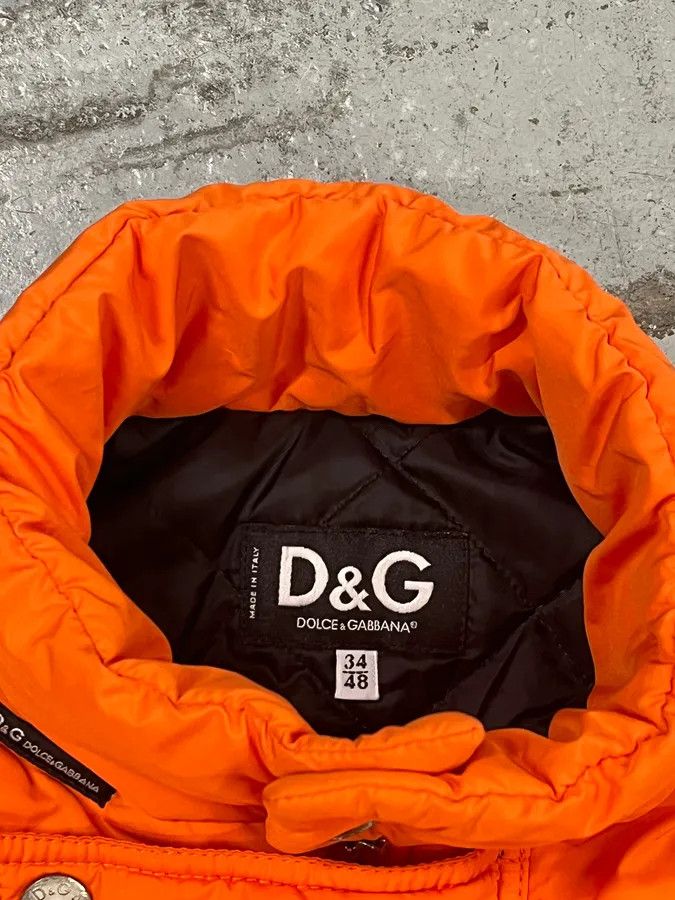 Dolce & Gabbana AW2003 Dolce & Gabbana Nylon Quilted Orange Puffer Jacket Size US M / EU 48-50 / 2 - 11 Thumbnail