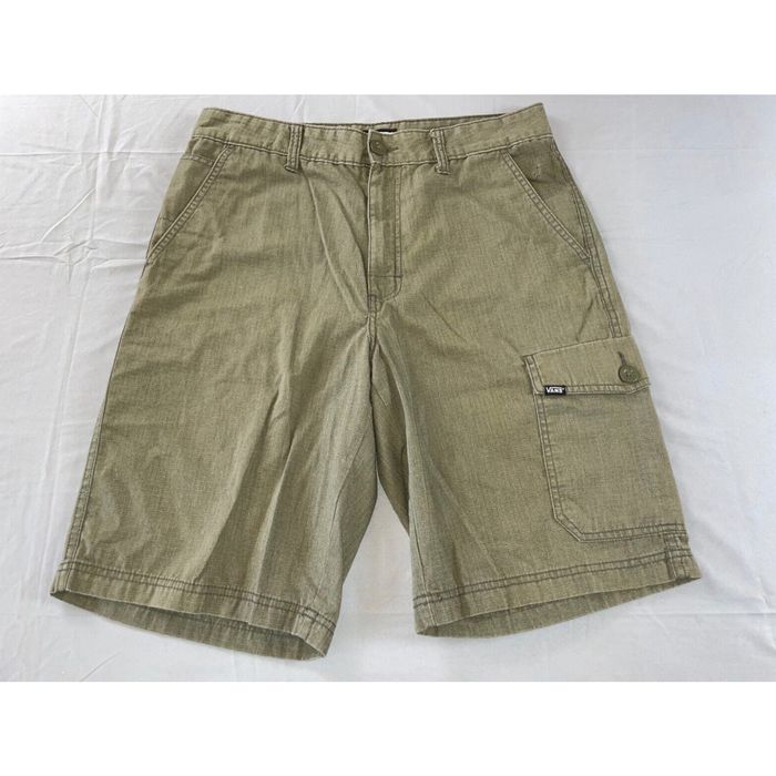 vans shorts olive
