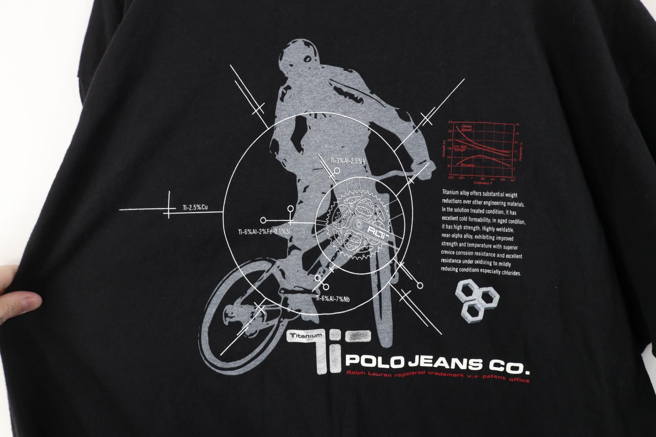 Polo Ralph Lauren Deadstock Vintage 90s Ralph Lauren Bicycle Titanium T-Shirt Size US XL / EU 56 / 4 - 9 Thumbnail
