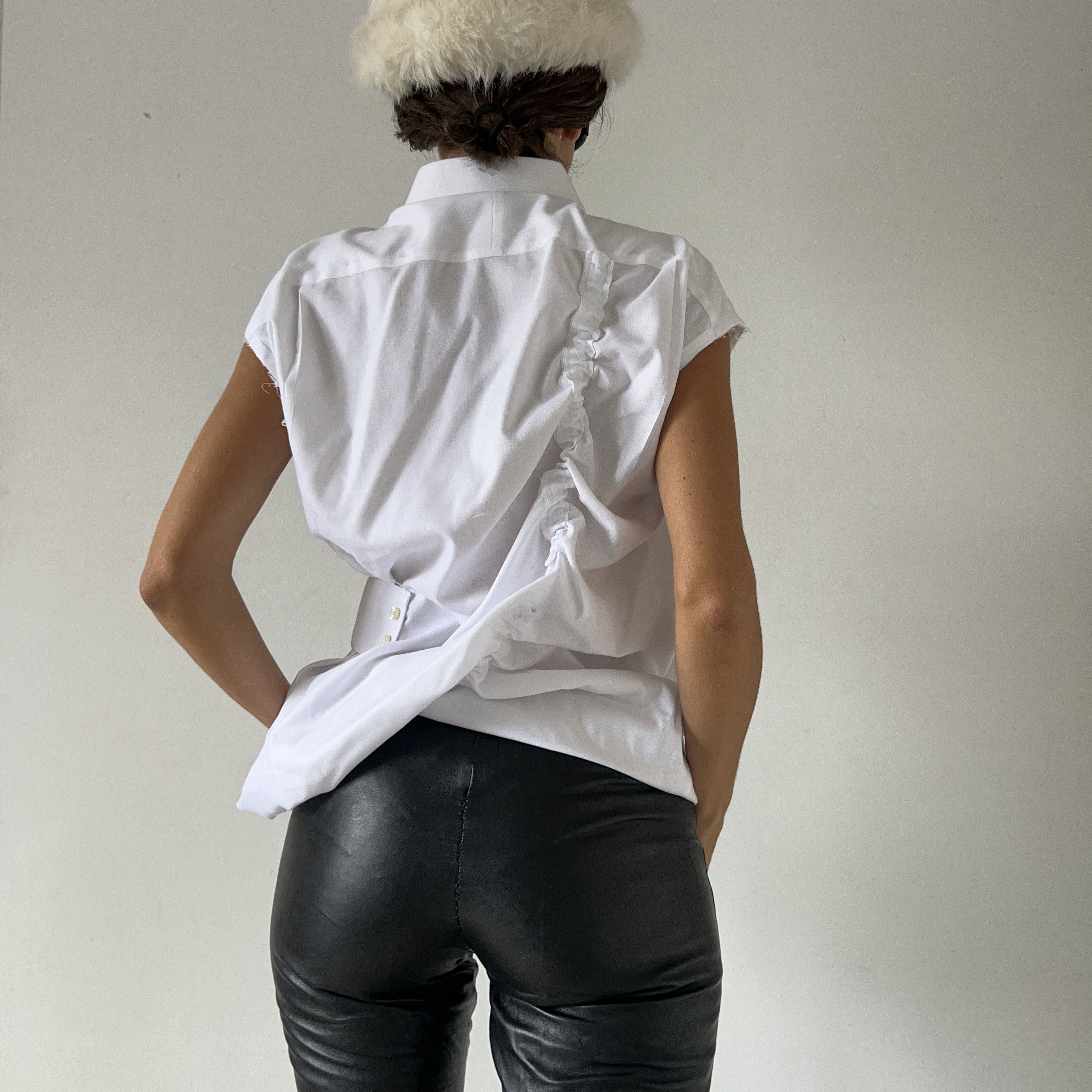 Deconstructed Upcycled Avant Garde Shirt