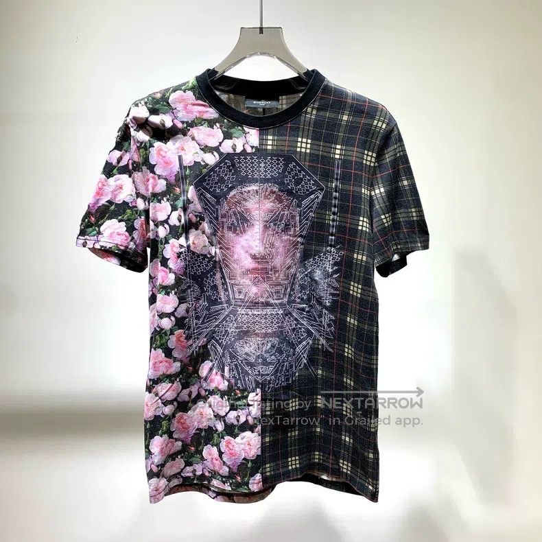 Givenchy Givenchy Floral checkered pattern short-sleeve T-shirt Size US S / EU 44-46 / 1 - 1 Thumbnail
