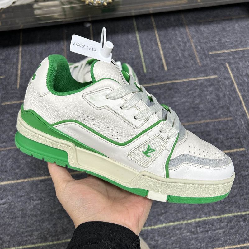 Louis Vuitton Louis Vuitton Stylish Green and White Trainers -2508 Size US 5.5 / EU 38 - 6 Thumbnail