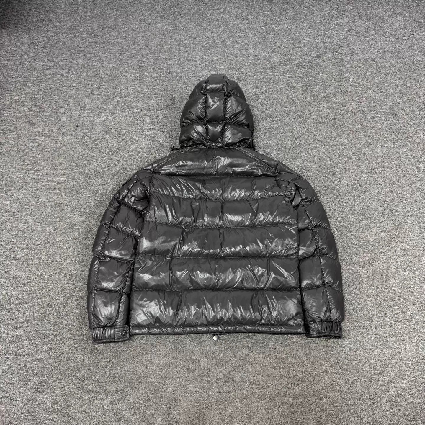 Moncler Moncler Maya Shiny Gray Hooded Down Jacket Size 3 Size US L / EU 52-54 / 3 - 2 Thumbnail