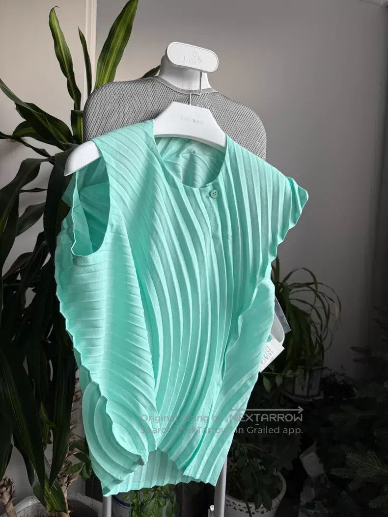 Issey Miyake Issey Miyake Annual Ring Water Ripple Top Mint Green Size M / US 6-8 / IT 42-44 - 4 Thumbnail
