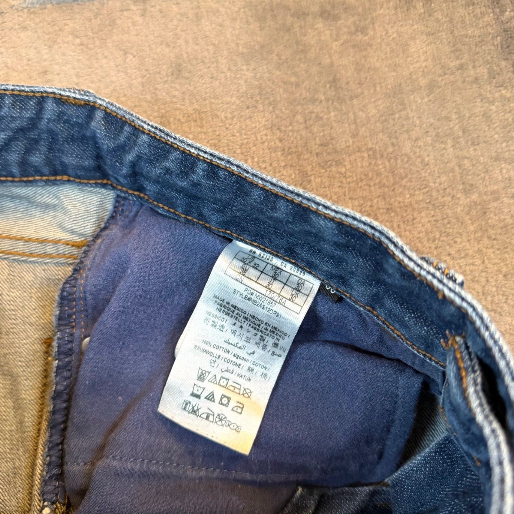 Guess GUESS Jeans Slim Straight Mens 30x32 Blue Distressed Denim Pants Casual Size US 30 / EU 46 - 5 Thumbnail