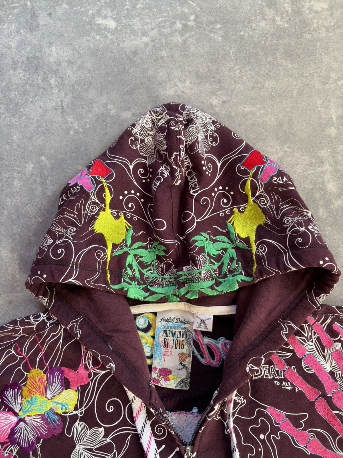 Artful Dodger Artful Dodger Exiled To Bishop AOP Embroidered Zip Hoodie XL Size US XL / EU 56 / 4 - 12 Thumbnail