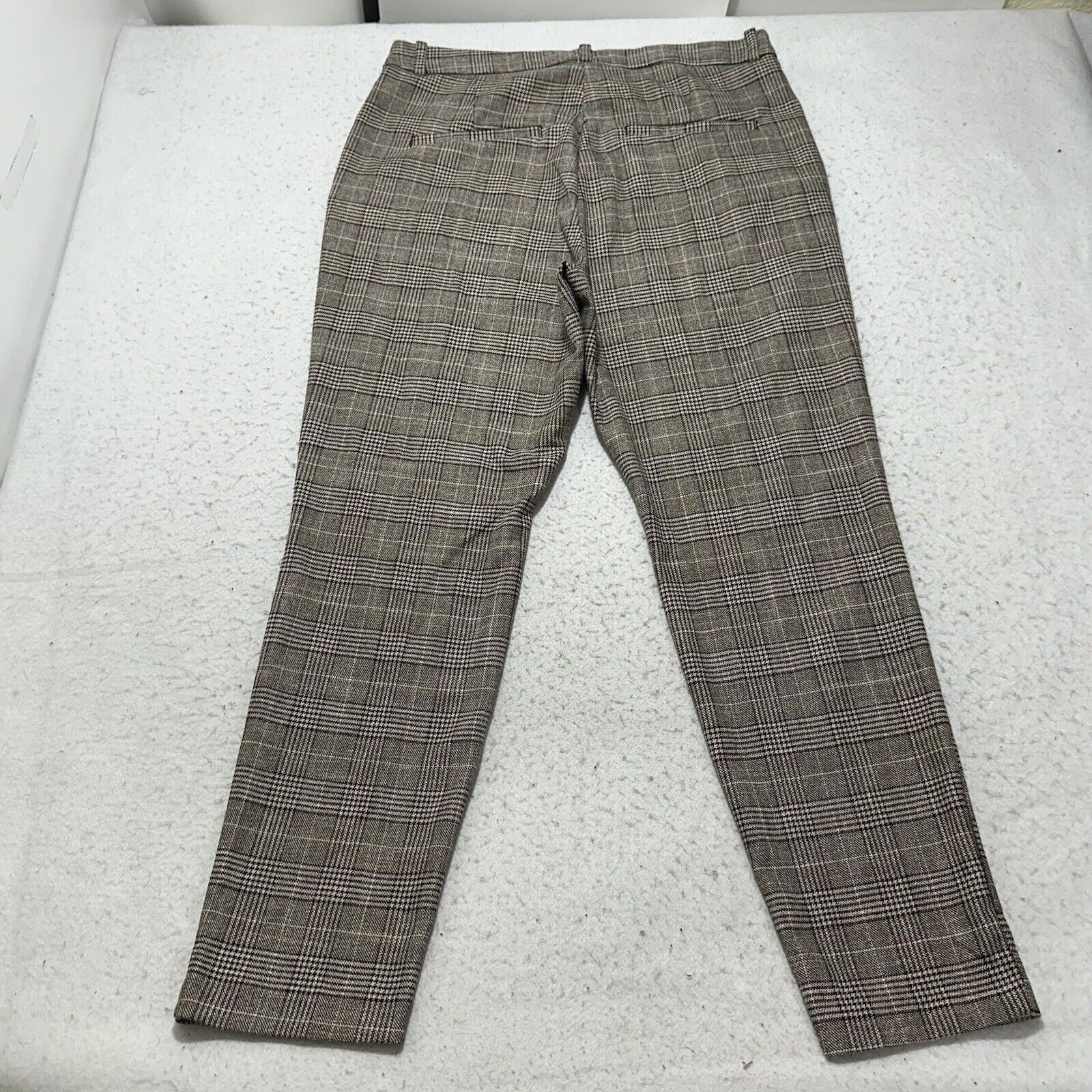 H&M H&M 14 Stovepipe Pants Plaid Striped Trousers Gray Slacks Size 36" / US 14 / IT 50 - 7 Thumbnail